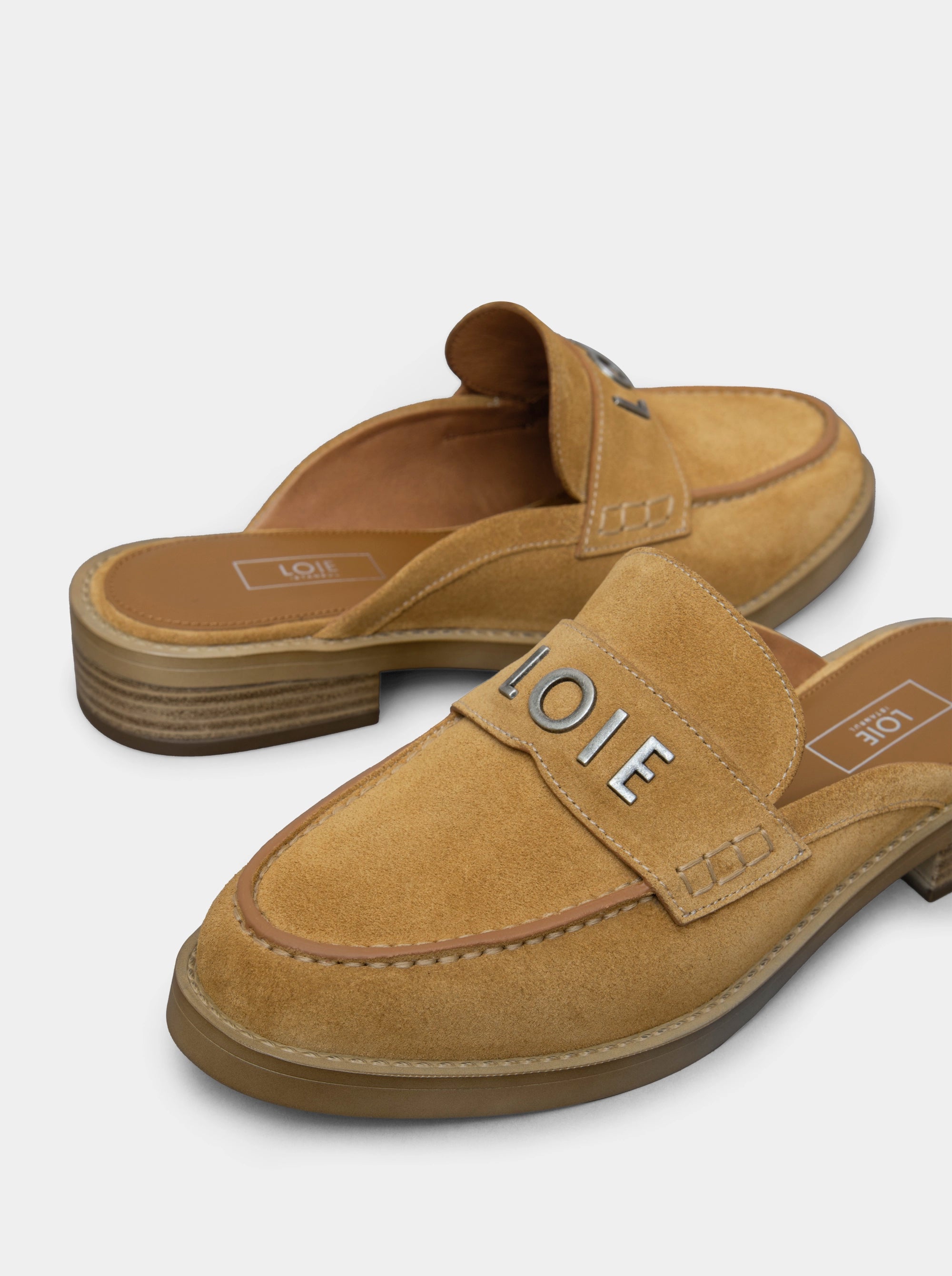 PEPE CAMEL SUEDE SLIPPERS