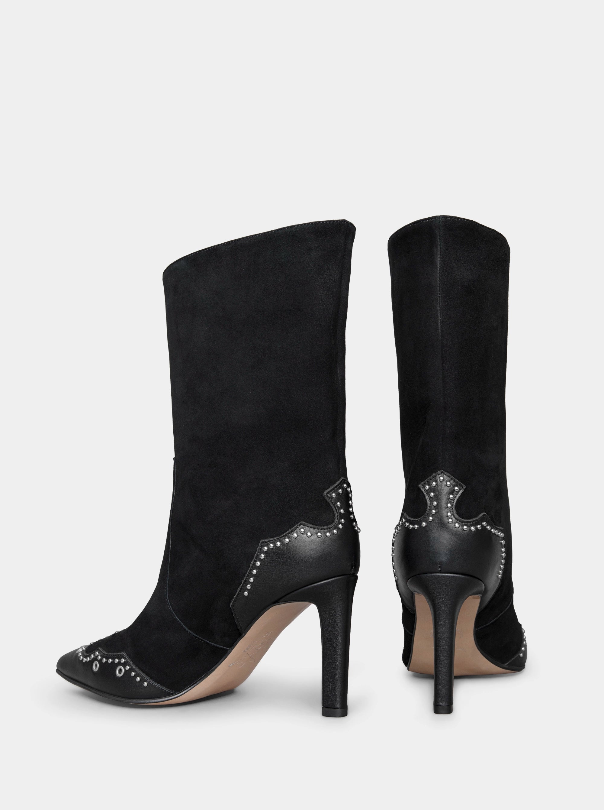 PERLA BLACK SUEDE BOOTIES