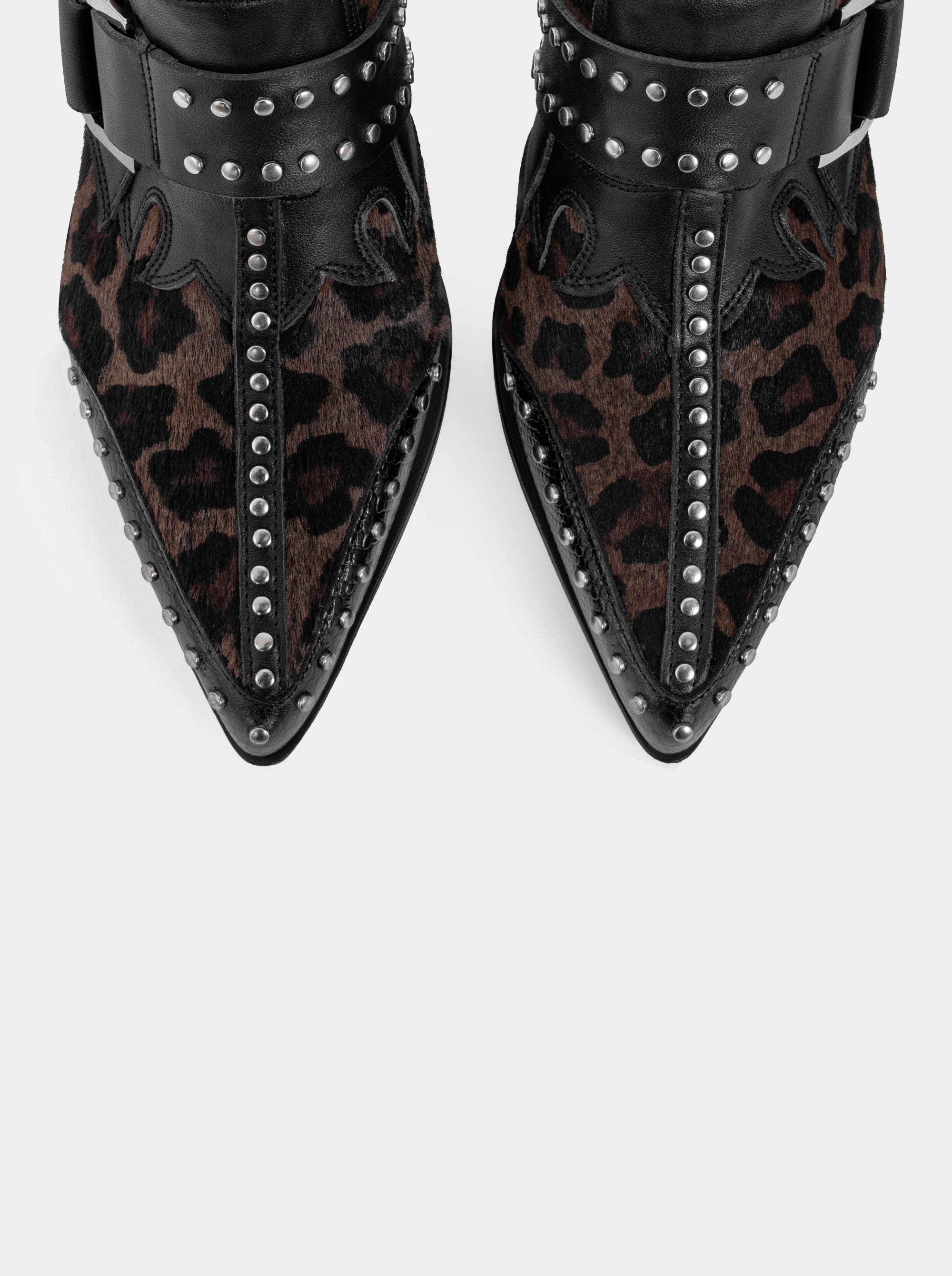 PERY MULES BLACK LEOPAR SLIPPERS