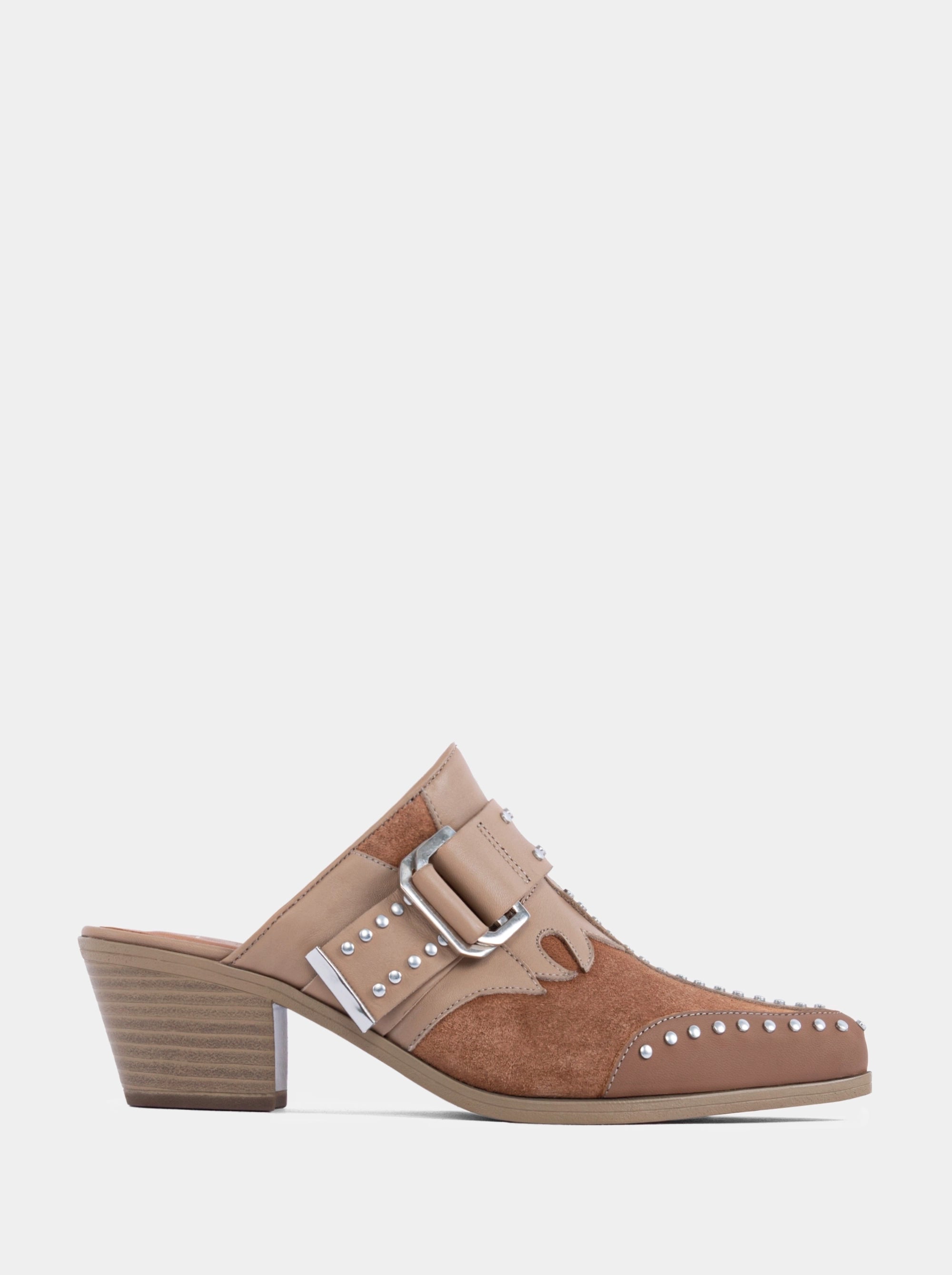 PERY MULES CINNAMON SUEDE SLIPPERS
