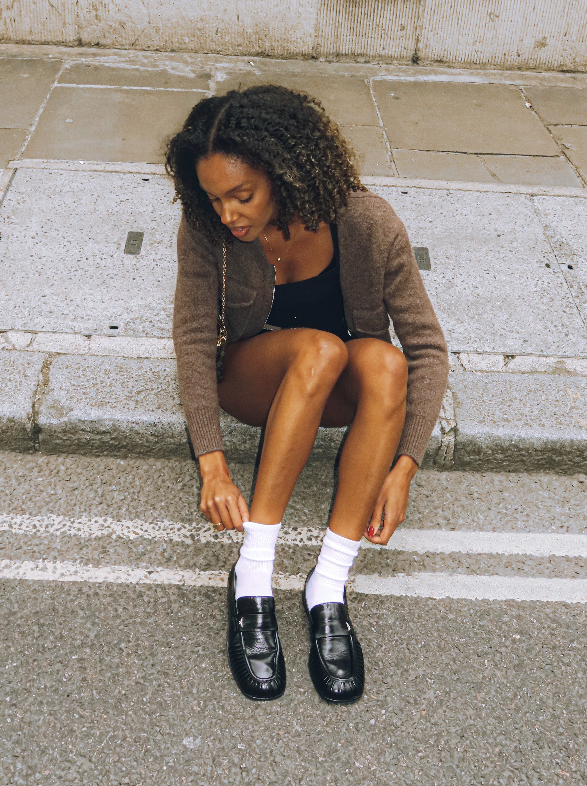 PESO BLACK LEATHER SHOES