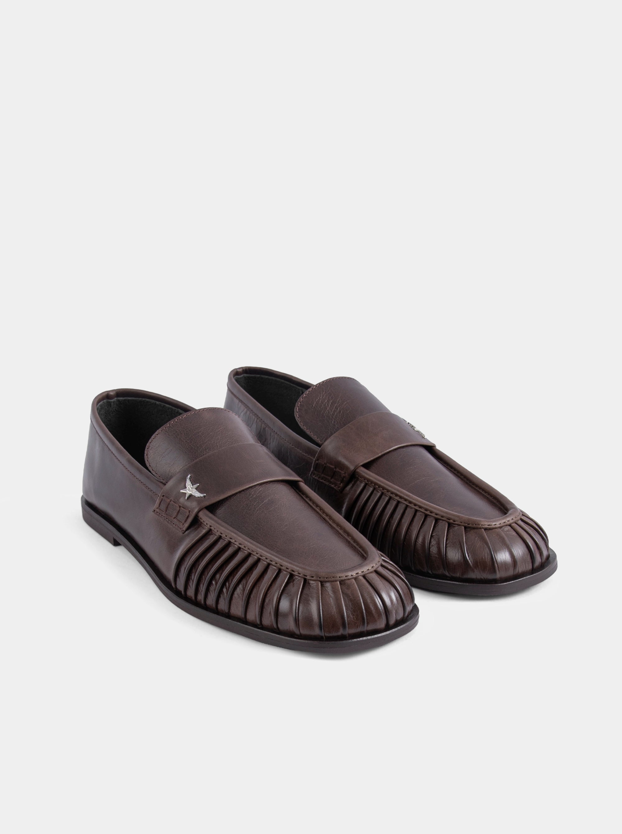 PESO BROWN LEATHER SHOES