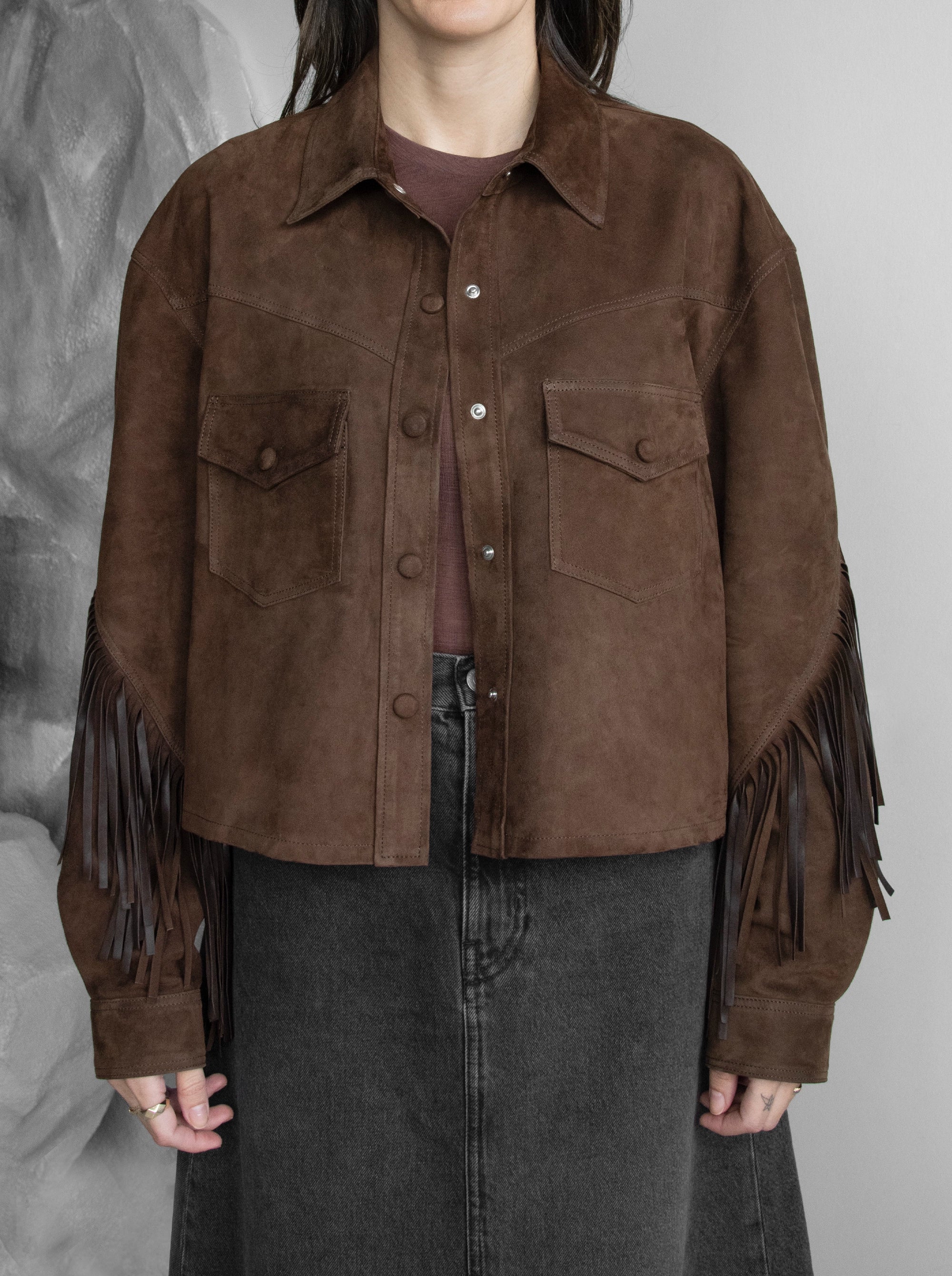 POCO BROWN SUEDE JACKET