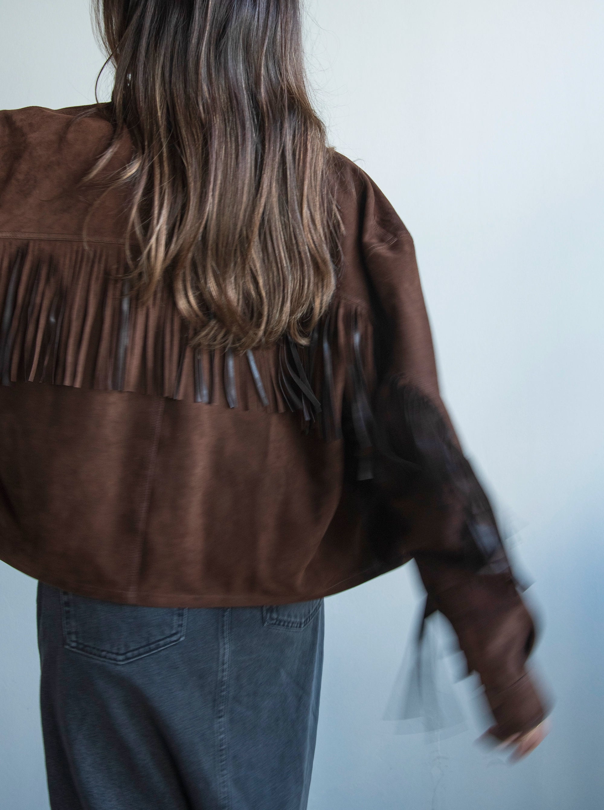 POCO BROWN SUEDE JACKET