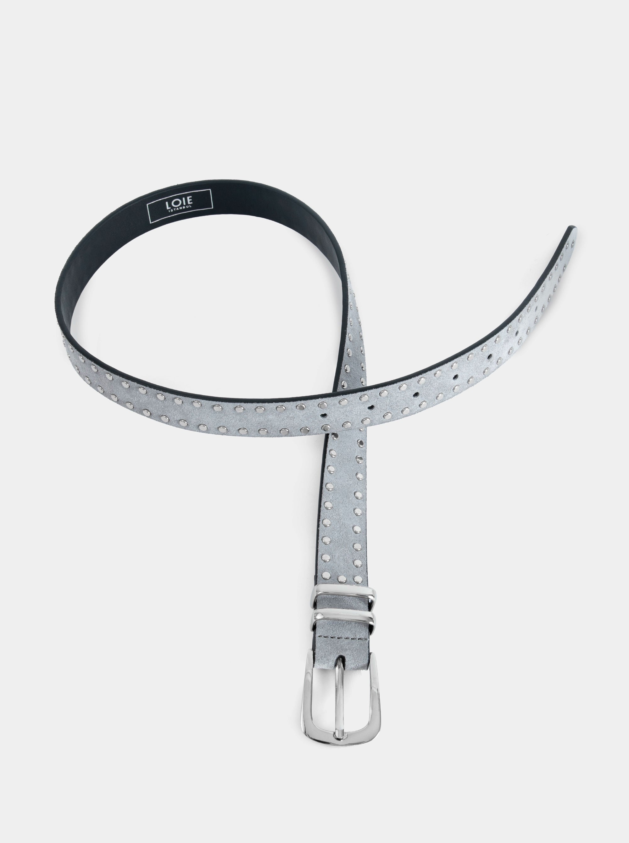 PRIMA GREY SUEDE BELT
