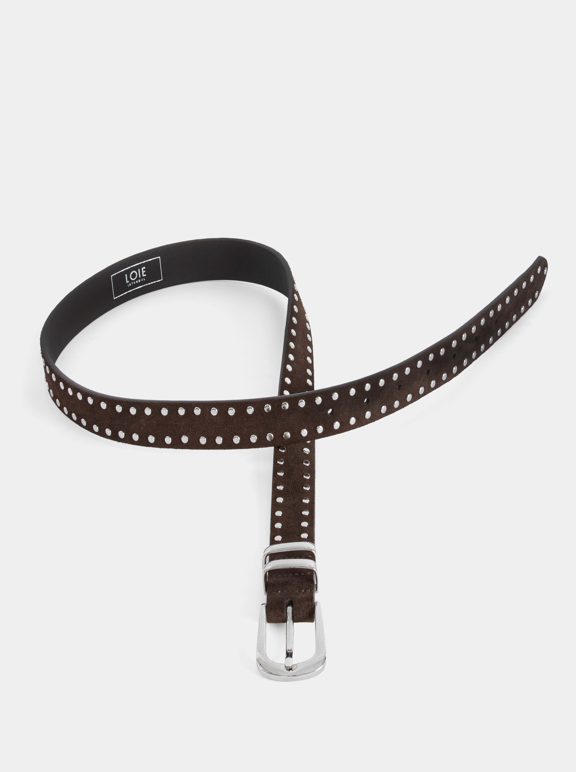 PRIMA BROWN SUEDE BELT