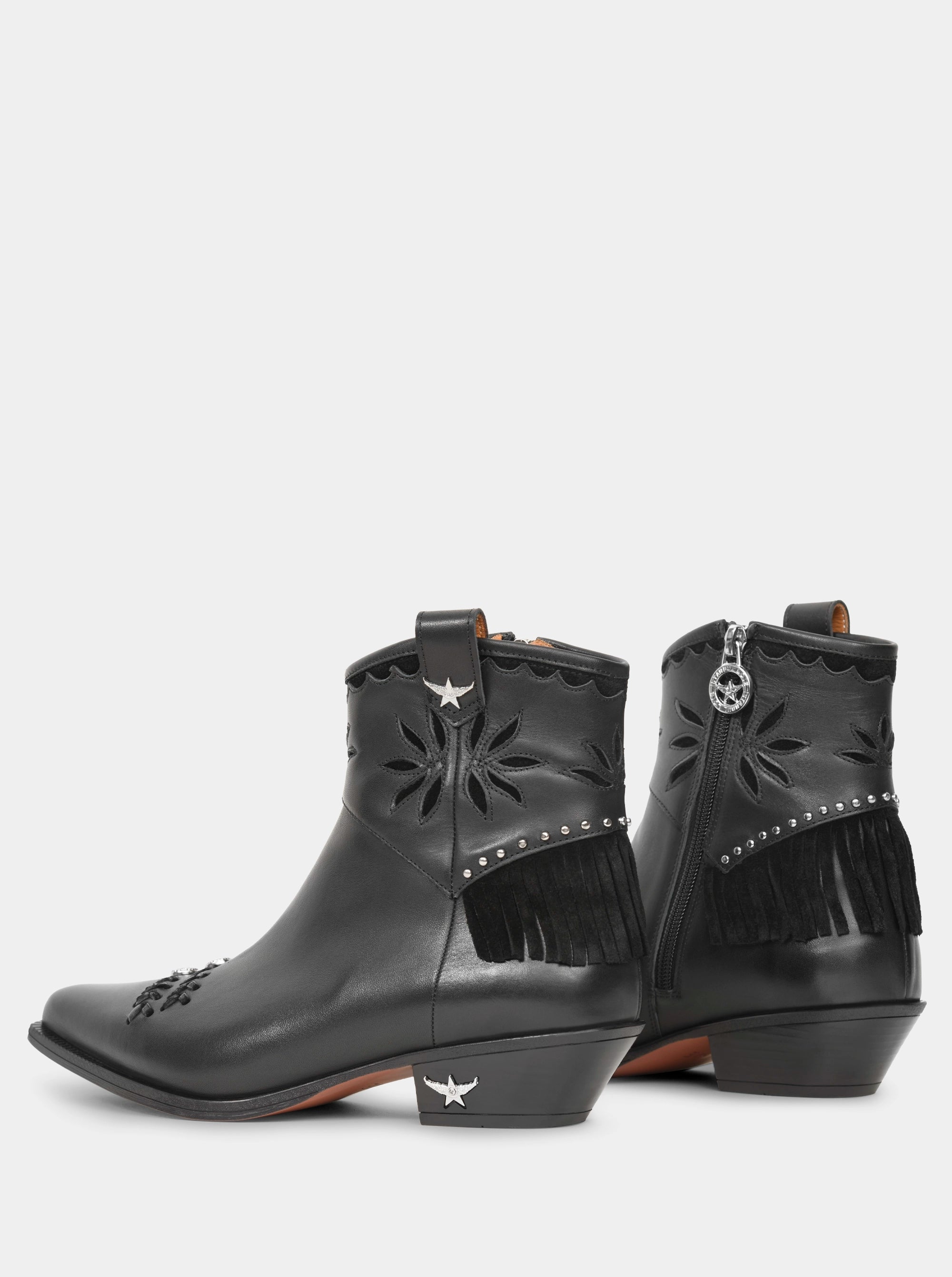 RIO BLACK LEATHER BOOTIES