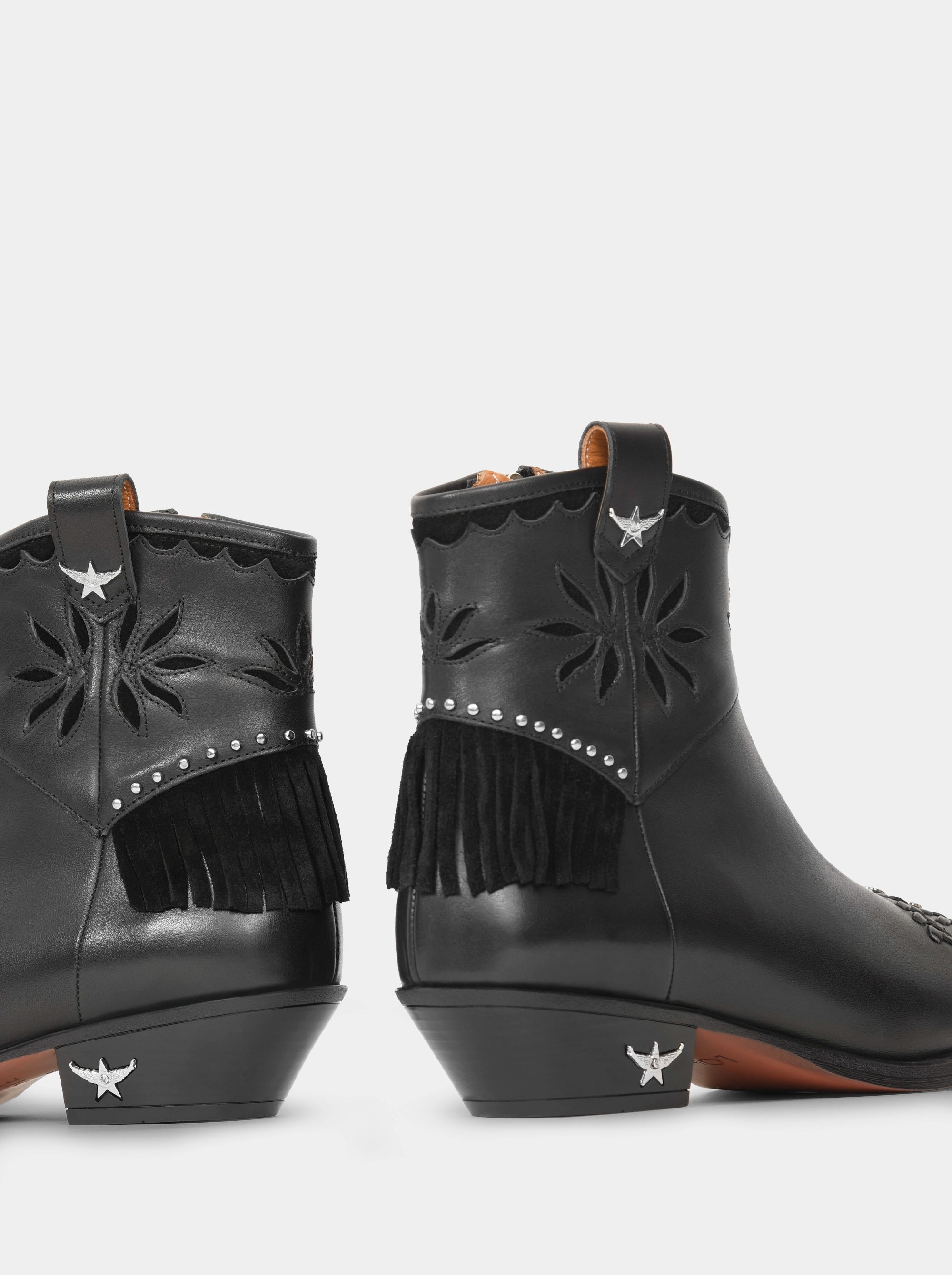 RIO BLACK LEATHER BOOTIES