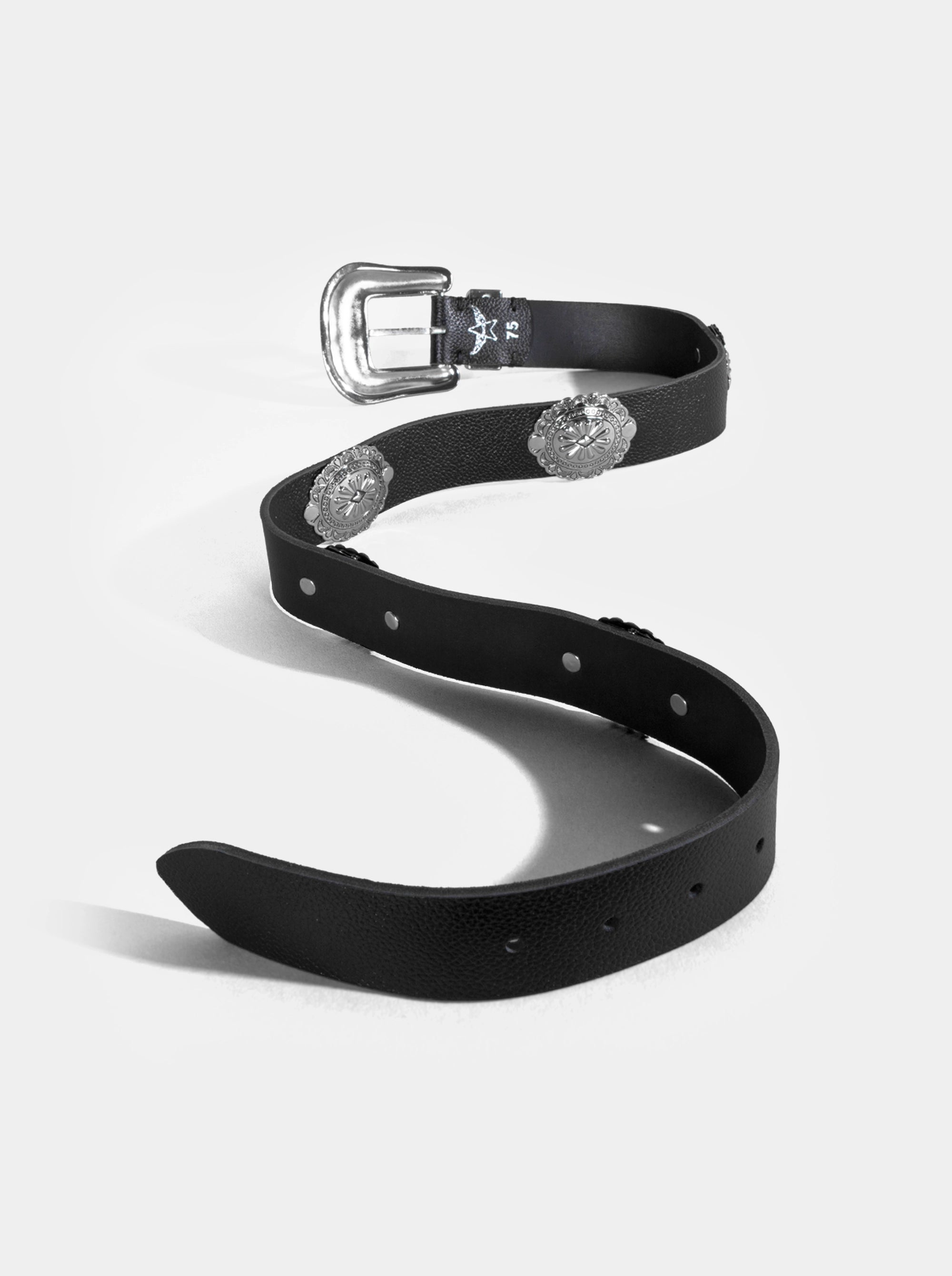 RODEO BLACK LEATHER BELT