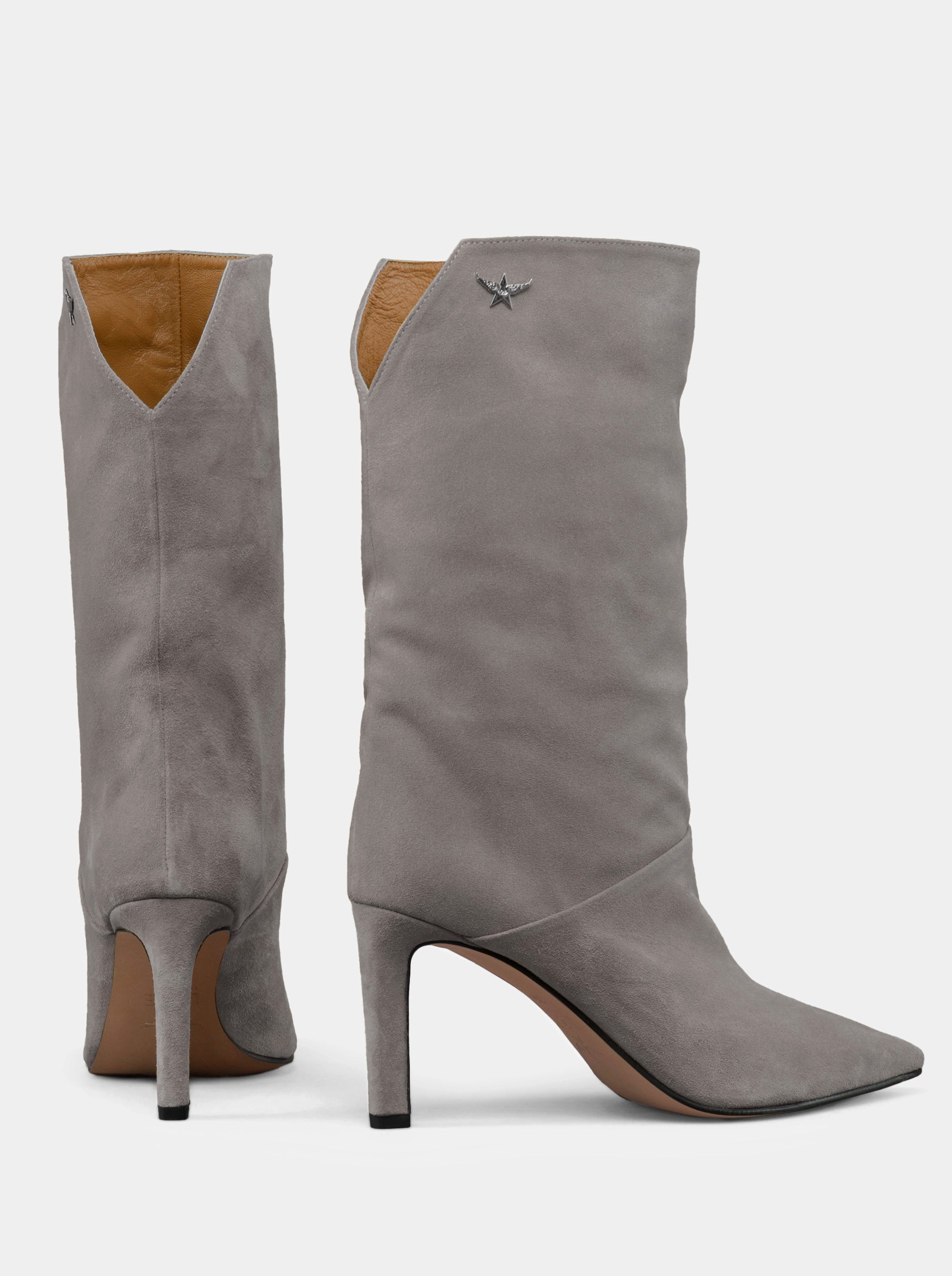 ROSSO GRAY SUEDE BOOTIES