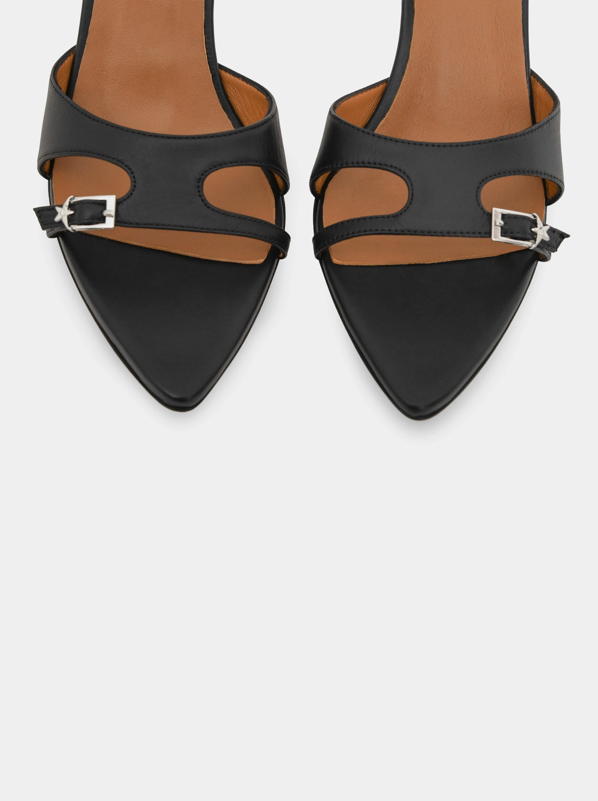 ROUGE BLACK LEATHER PUMPS