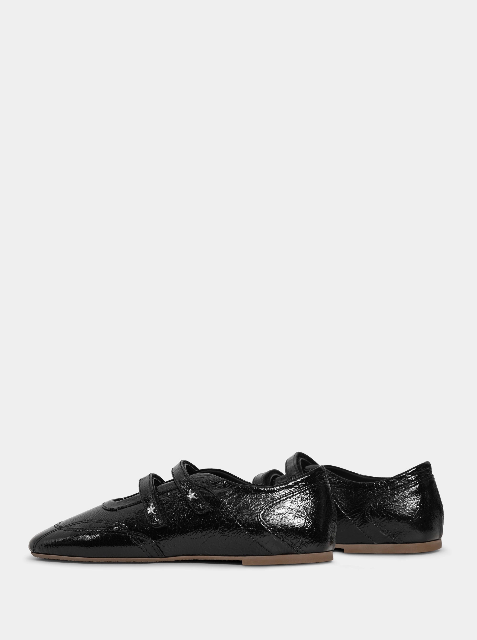 RUBY BLACK NAPLAK PATENT BALLET FLATS