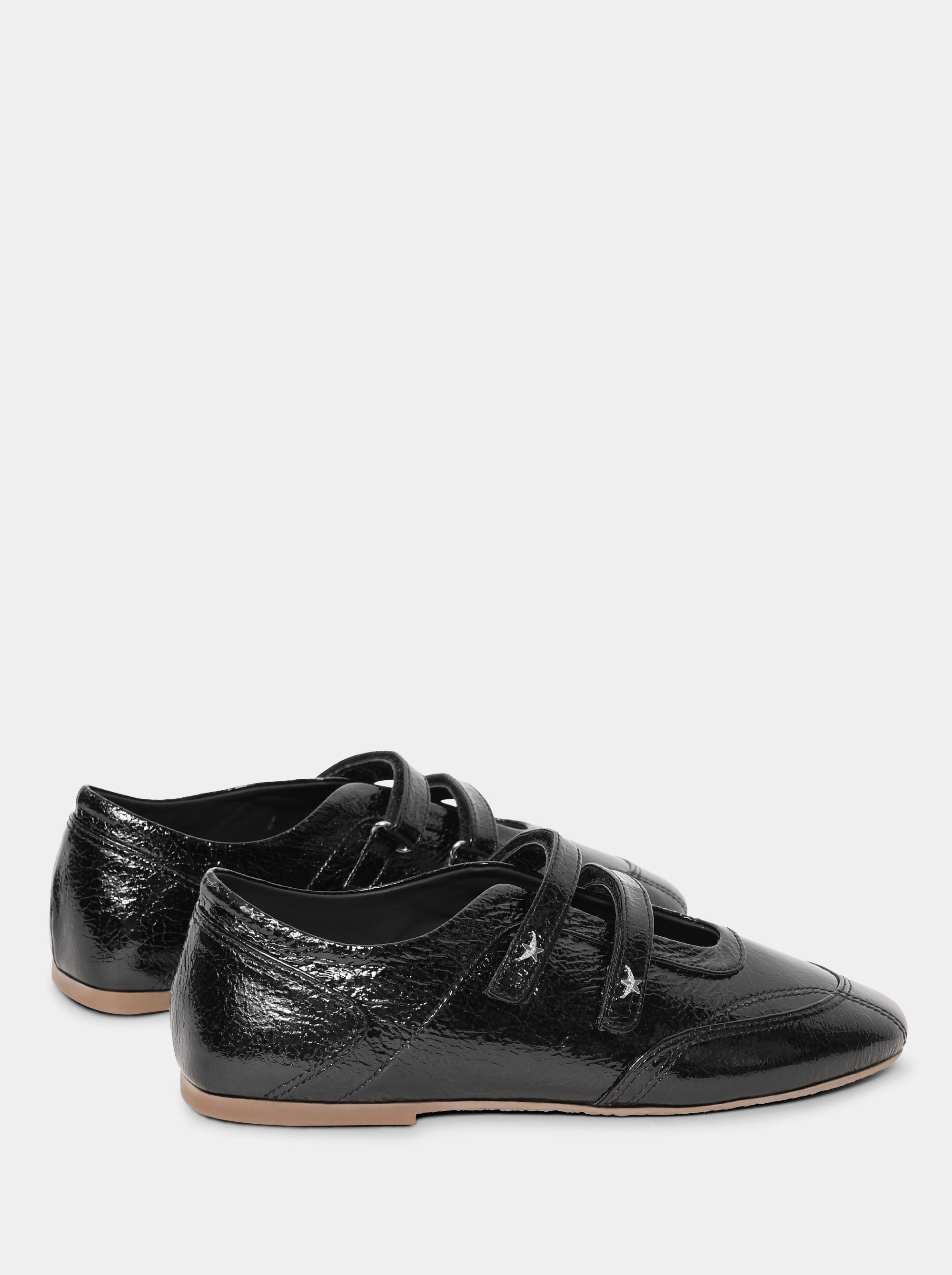 RUBY BLACK NAPLAK PATENT BALLET FLATS