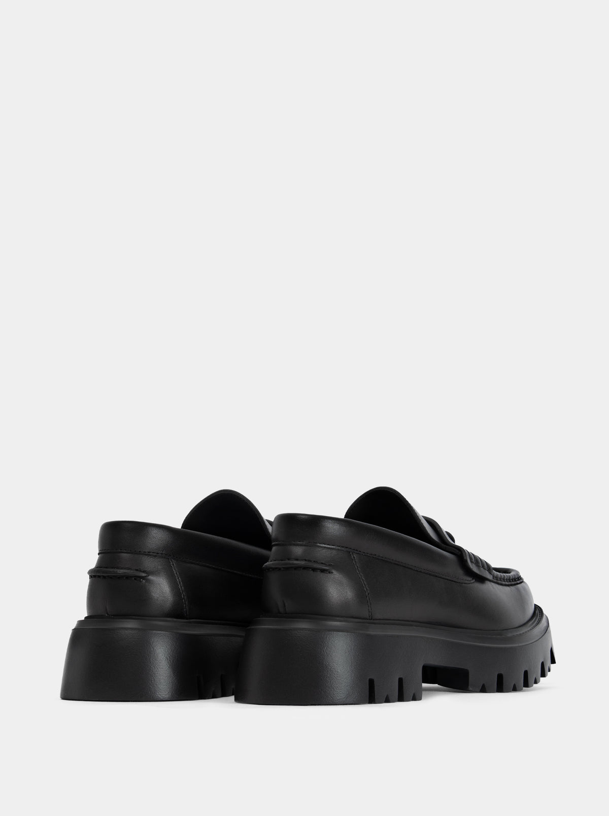 SANSA BLACK LEATHER SHOES