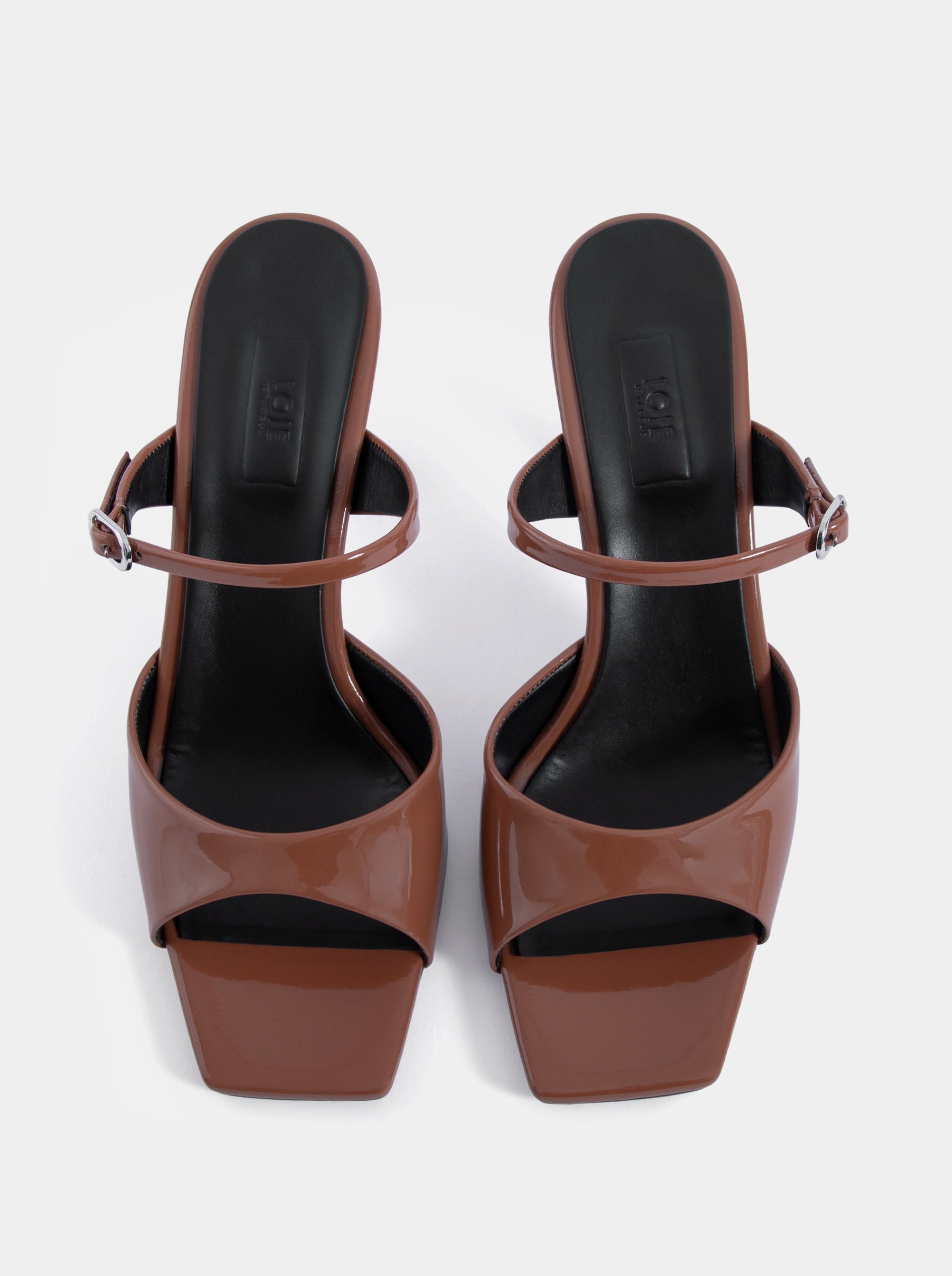 SERA CARAMEL PATENT SANDALS