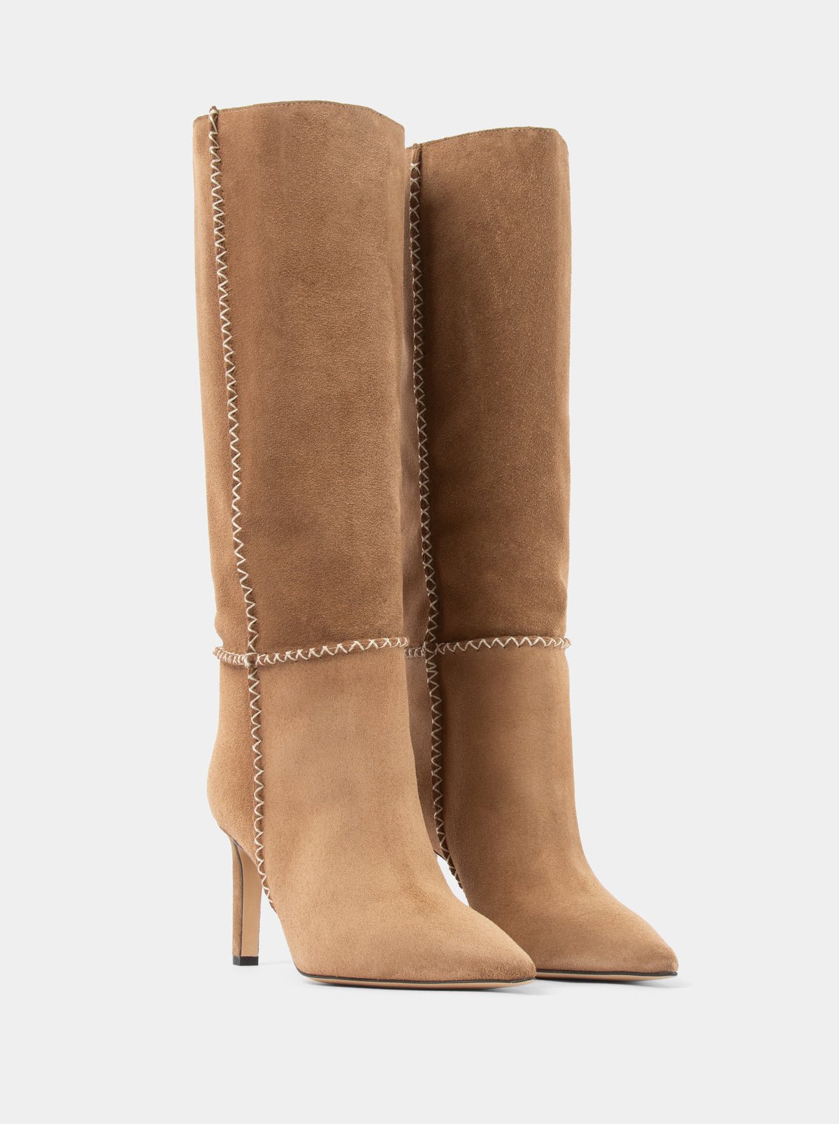 DELINA BLACK LEATHER BOOTS