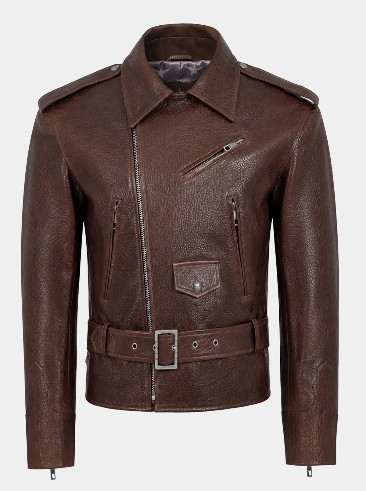 SPARK CHESNUT LEATHER JACKET