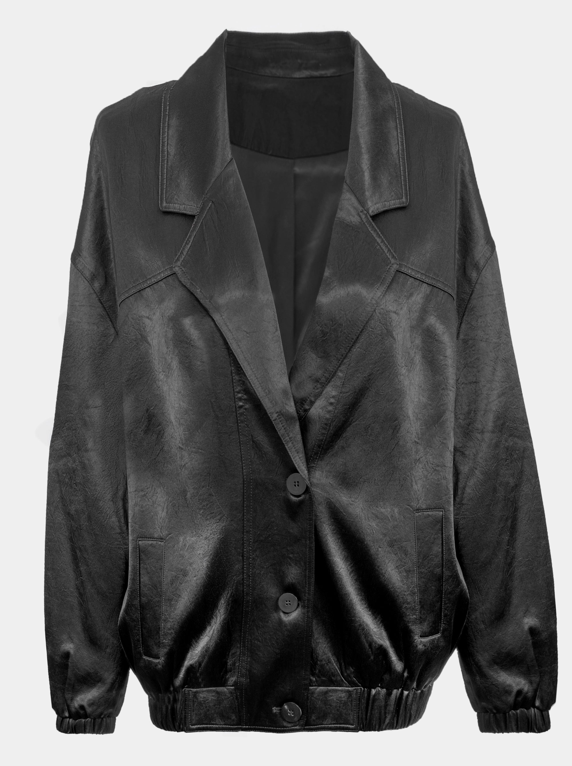 BLACK SATIN JACKET