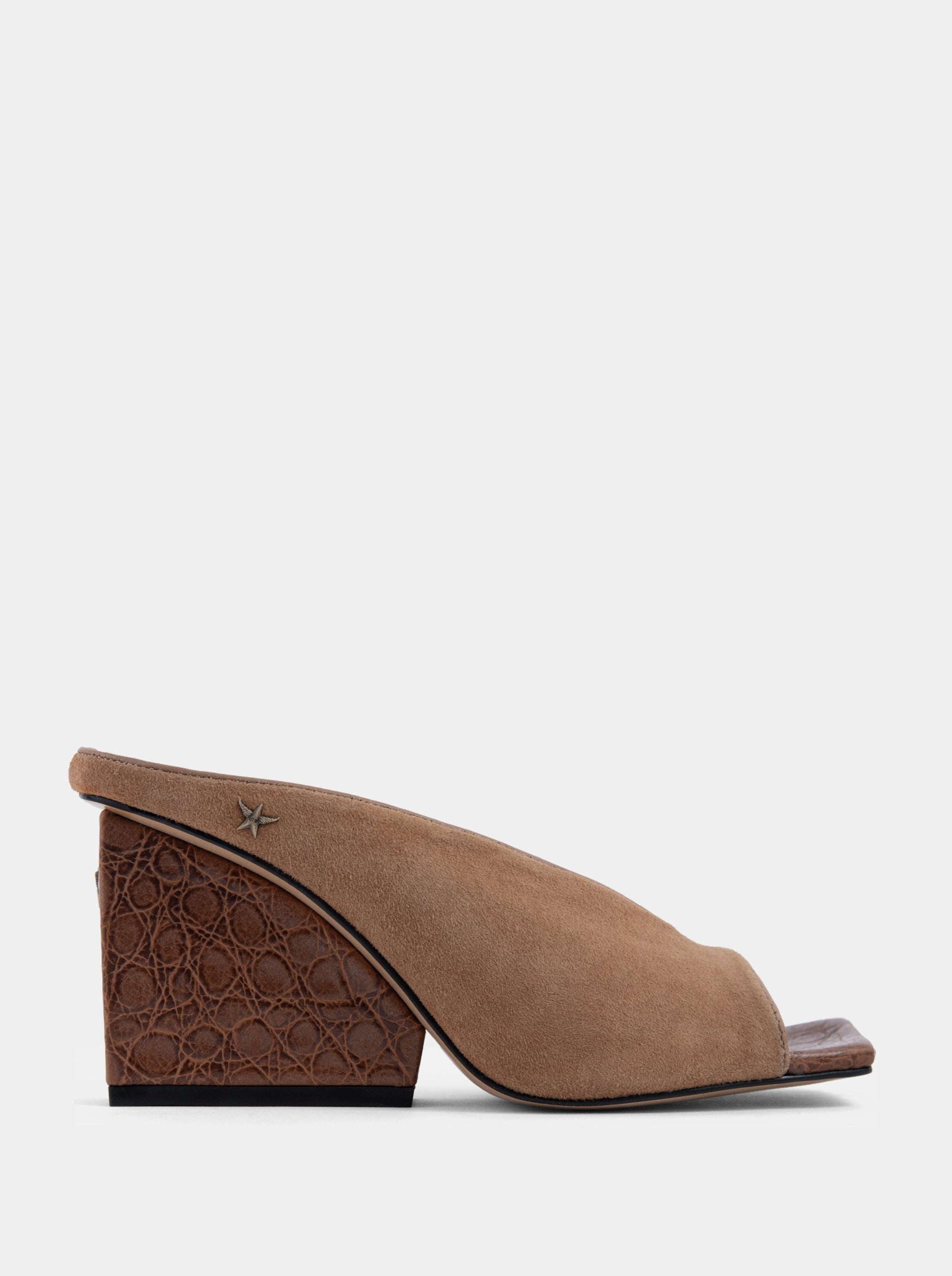 STRATEGY TABACCO SUEDE SANDALS