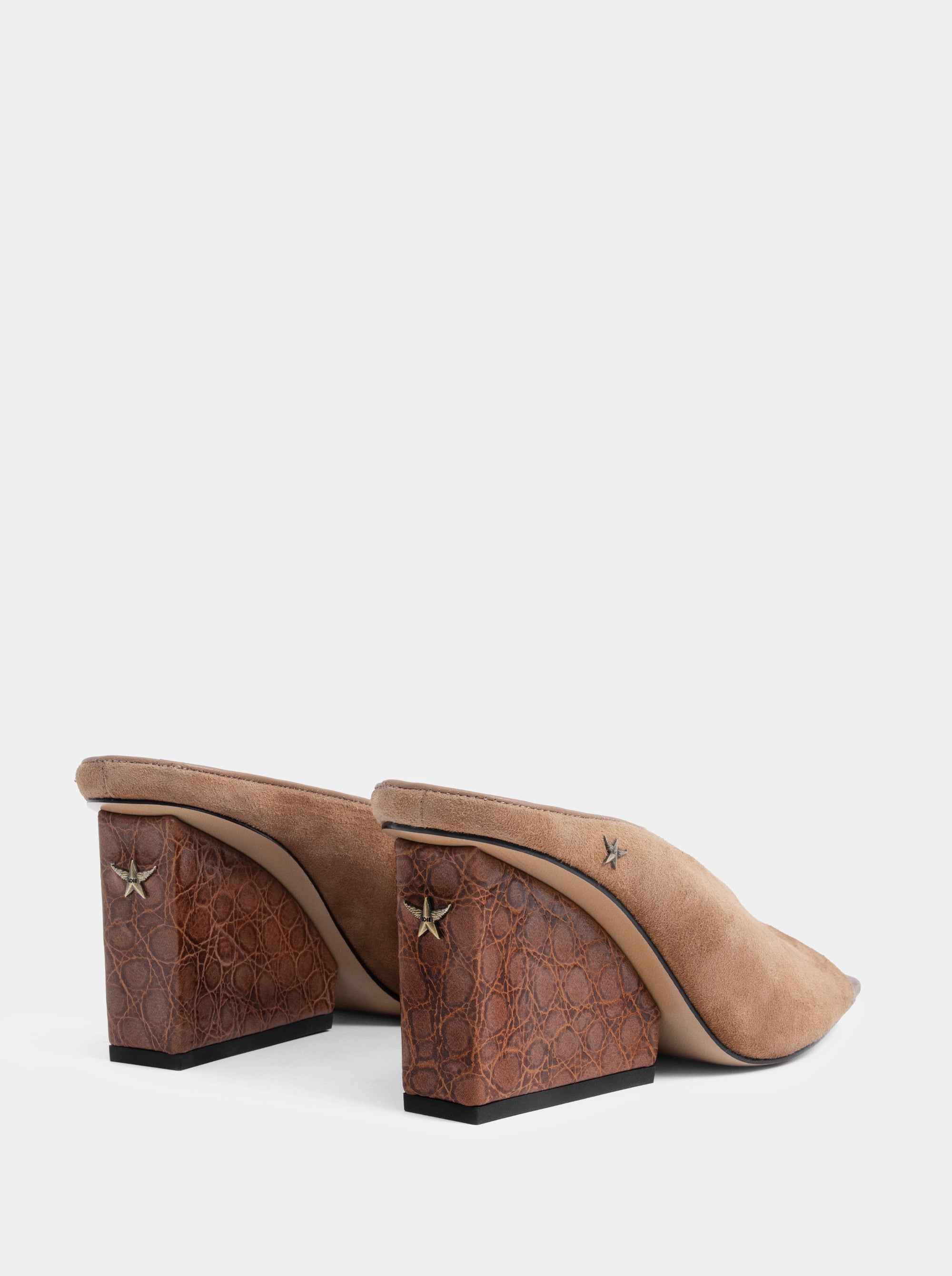 STRATEGY TABACCO SUEDE SANDALS