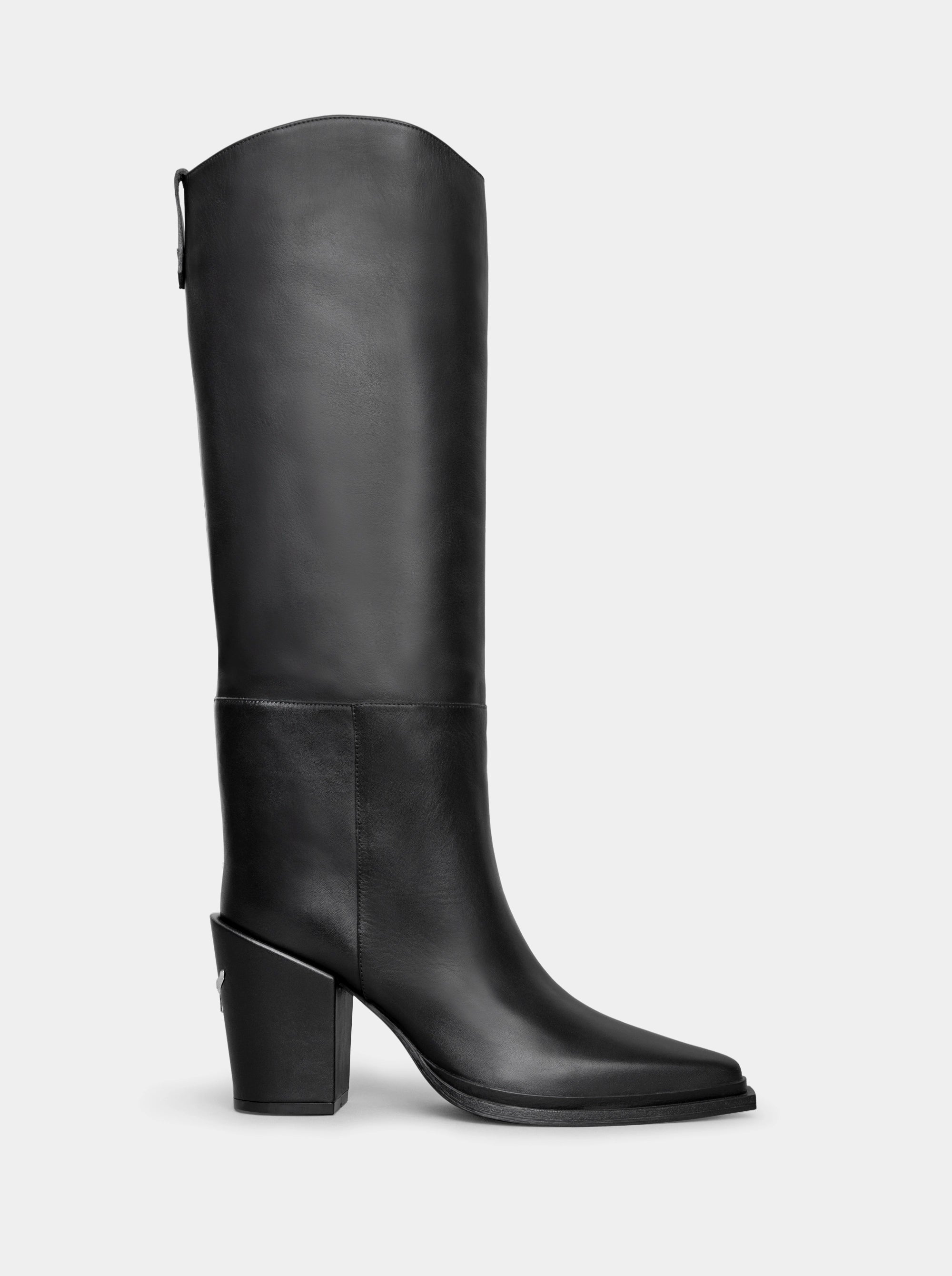 SM-46 SUSANE BLACK LEATHER BOOTS