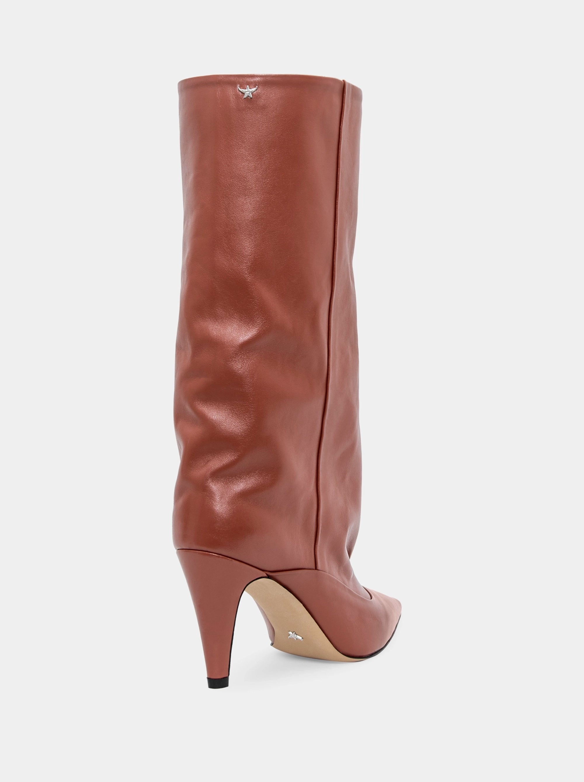 HAILEY TERRA COTTA LEATHER BOOTS