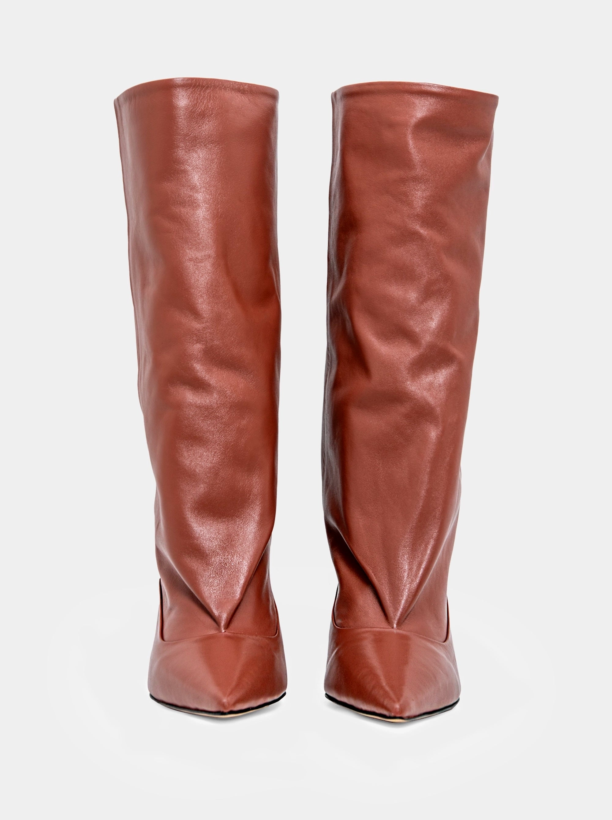 HAILEY TERRA COTTA LEATHER BOOTS