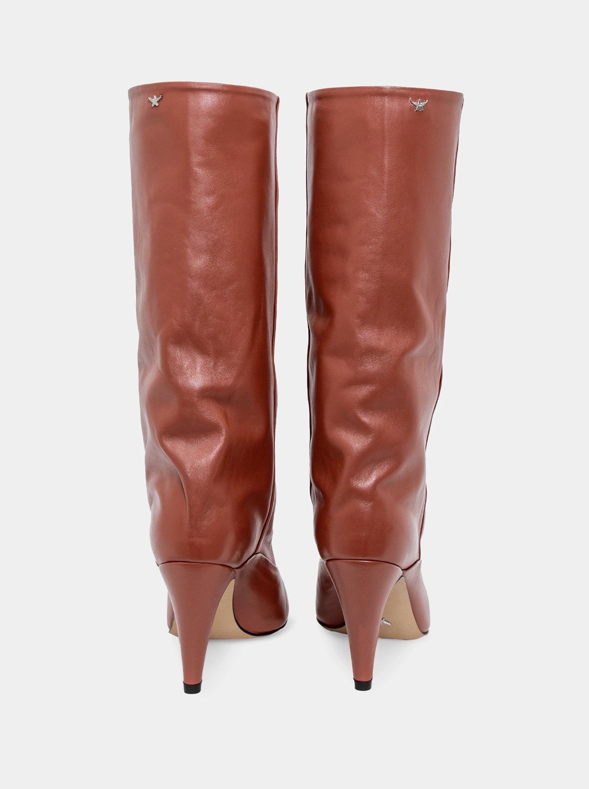 HAILEY TERRA COTTA LEATHER BOOTS