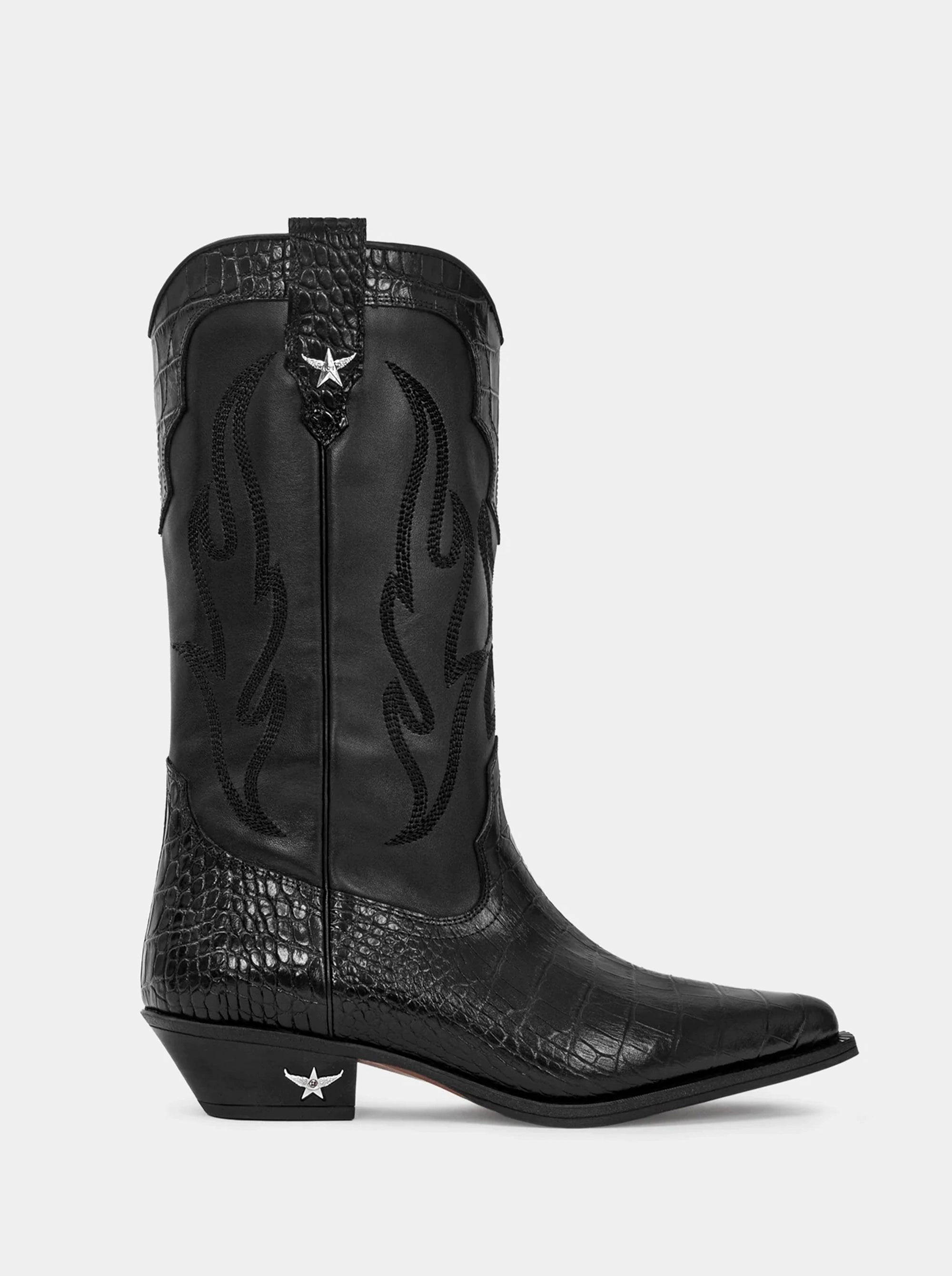 SM-59 TEXAS BLACK LEATHER BOOTS