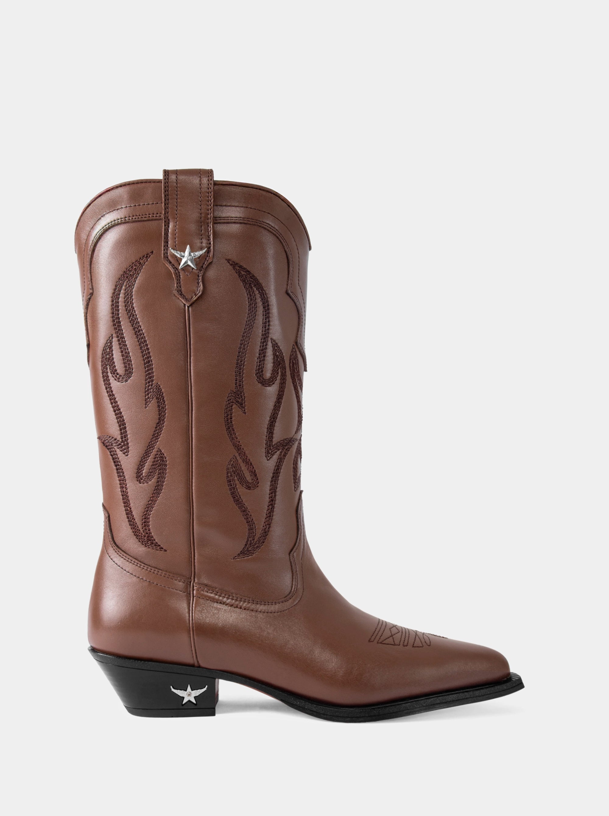 TEXAS BROWN LEATHER BOOTS