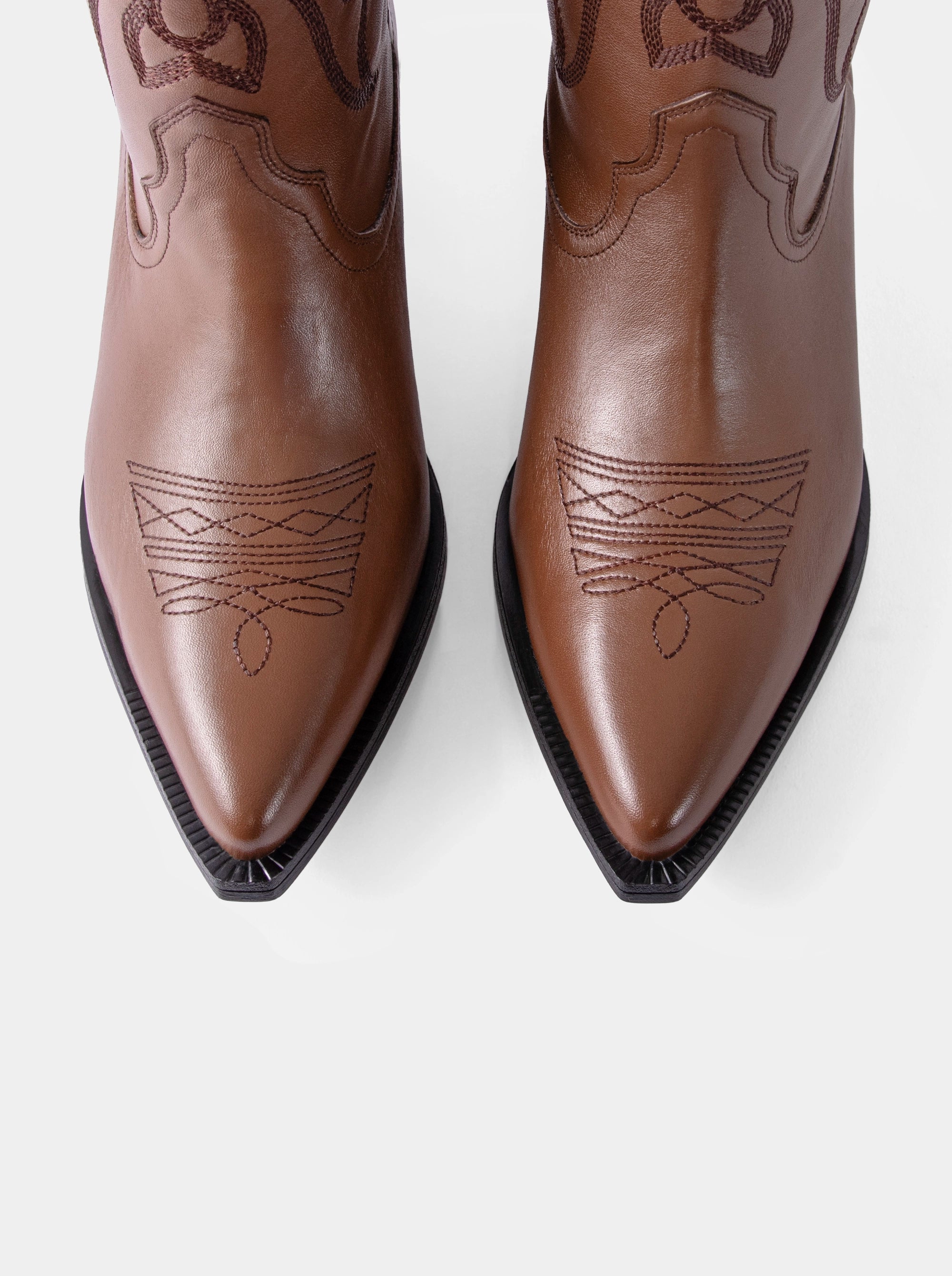 TEXAS BROWN LEATHER BOOTS