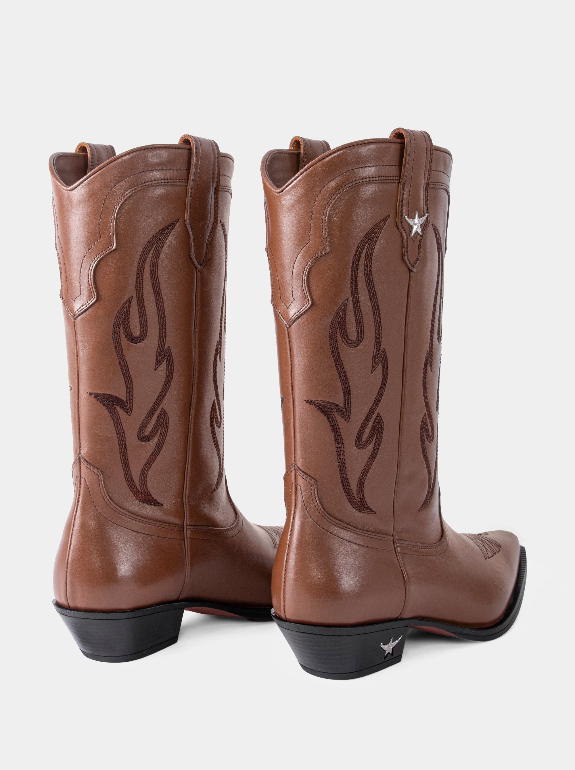 TEXAS BROWN LEATHER BOOTS