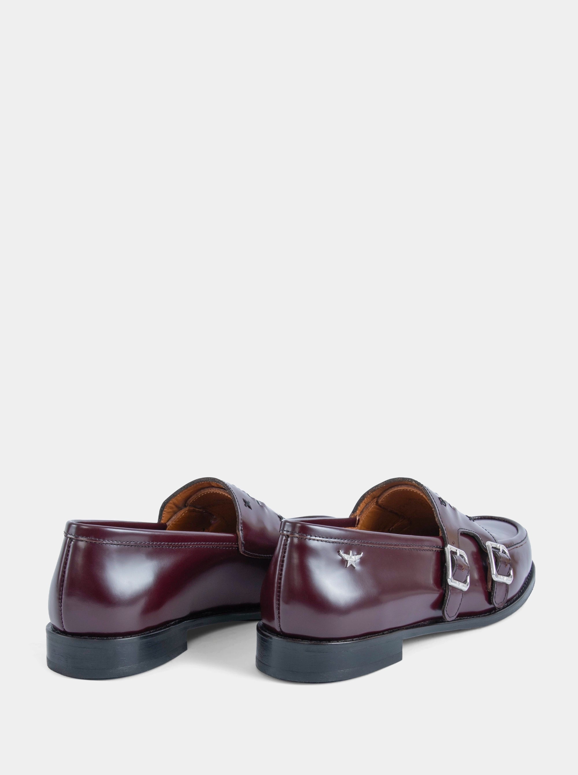 THE BARONESS BURGUNDY BRUSHED SHOES