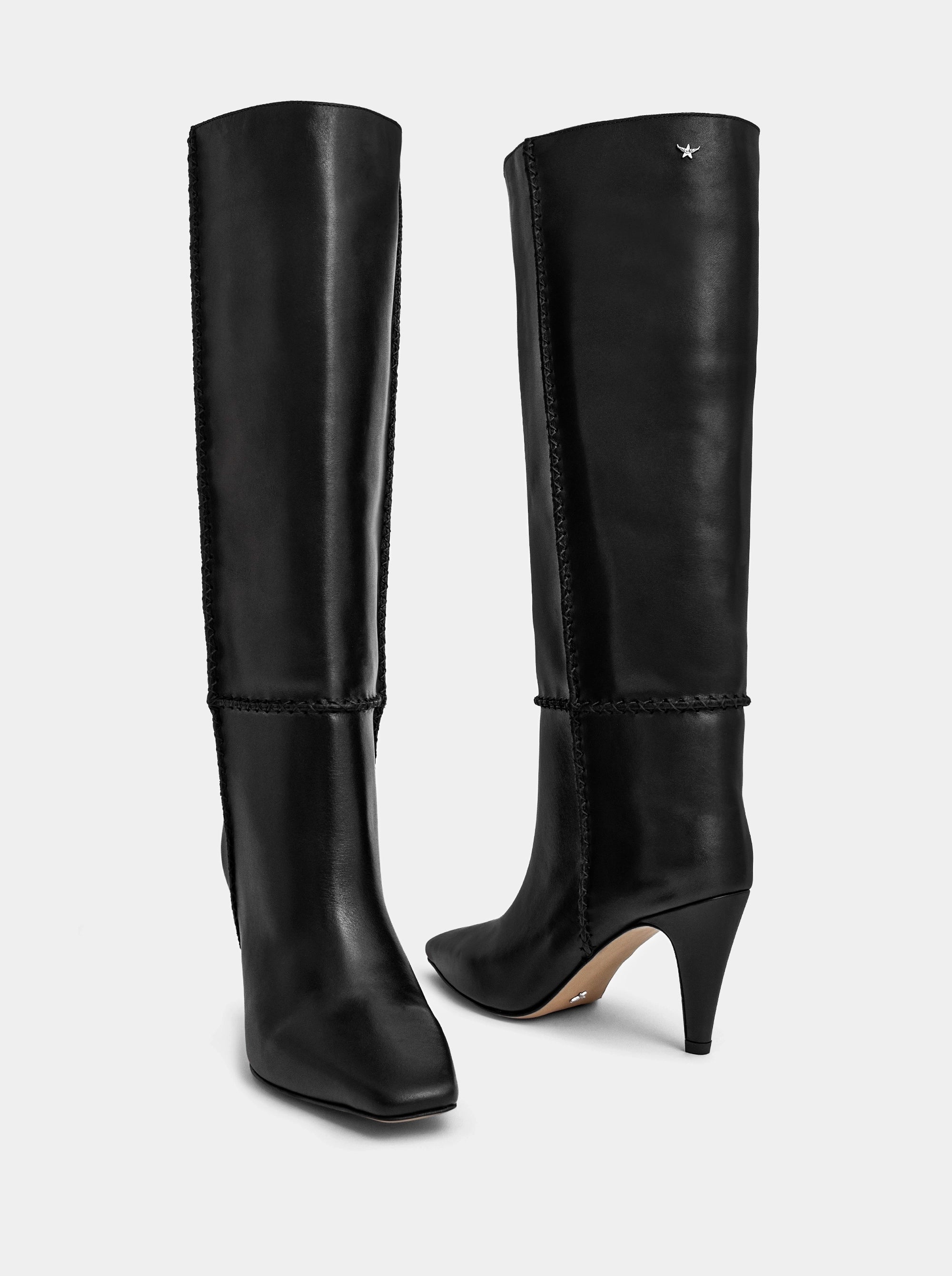 TIMES BLACK LEATHER BOOTS
