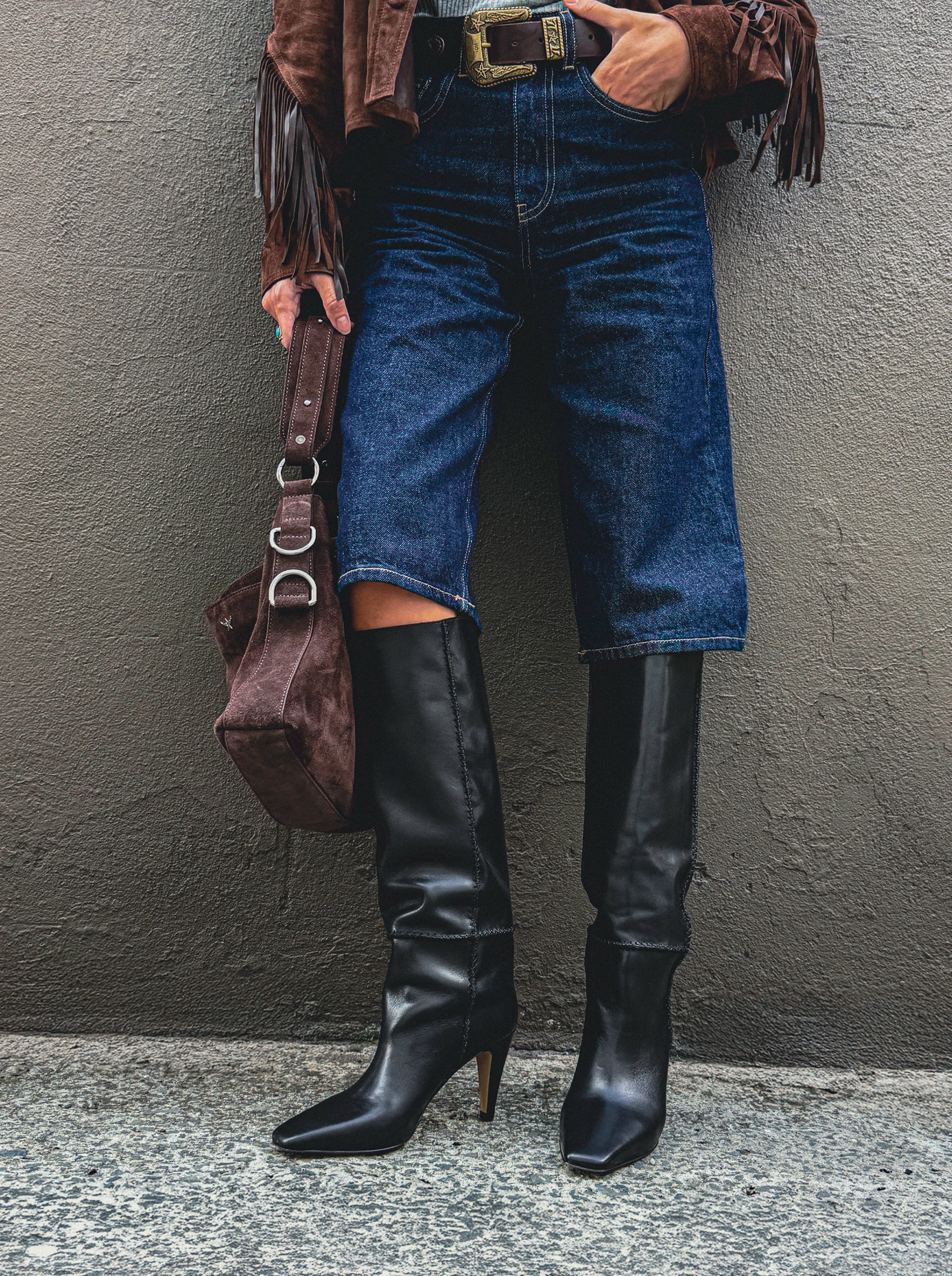 TIMES BLACK LEATHER BOOTS