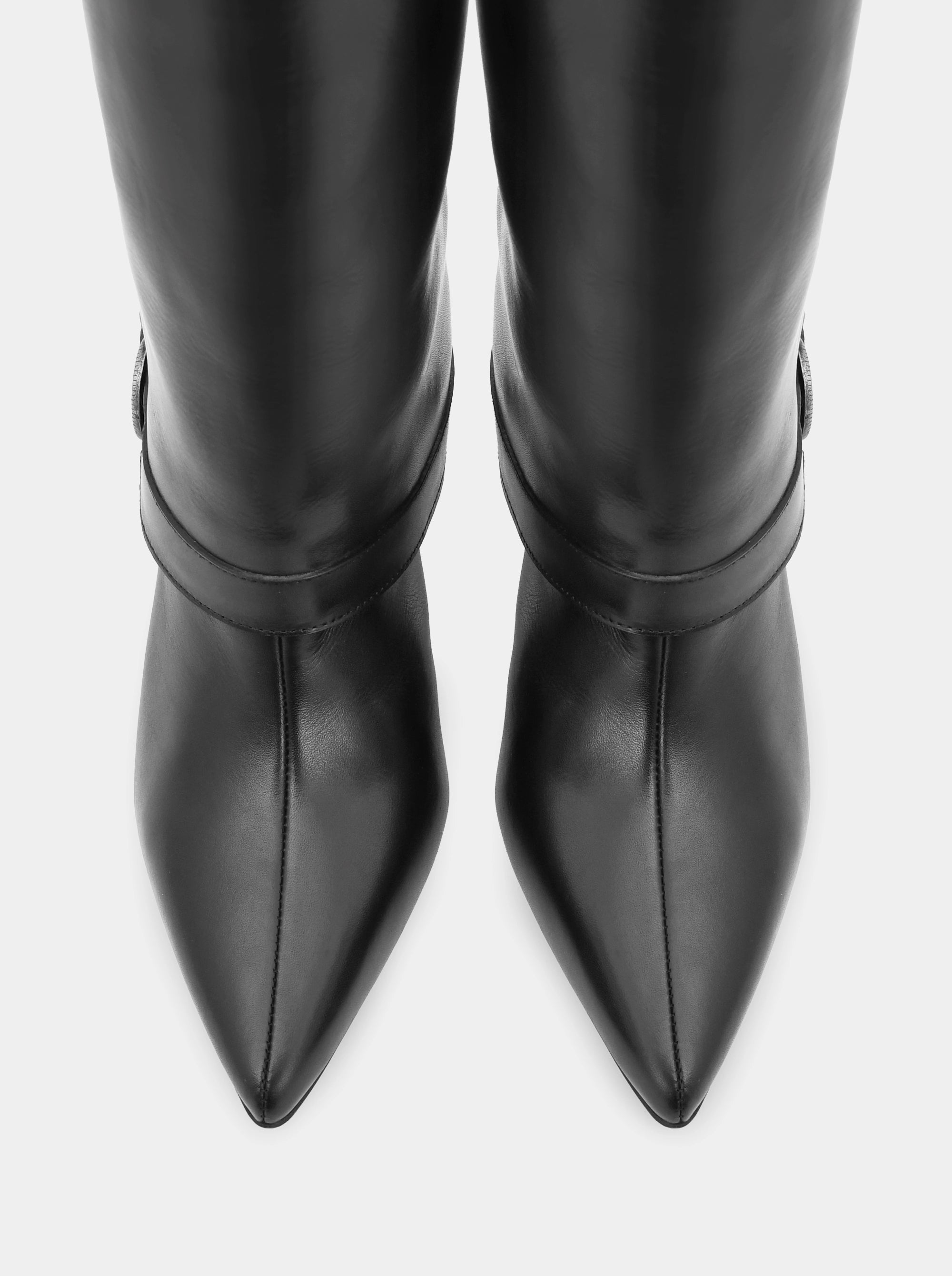 TROTTER BLACK LEATHER BOOTS