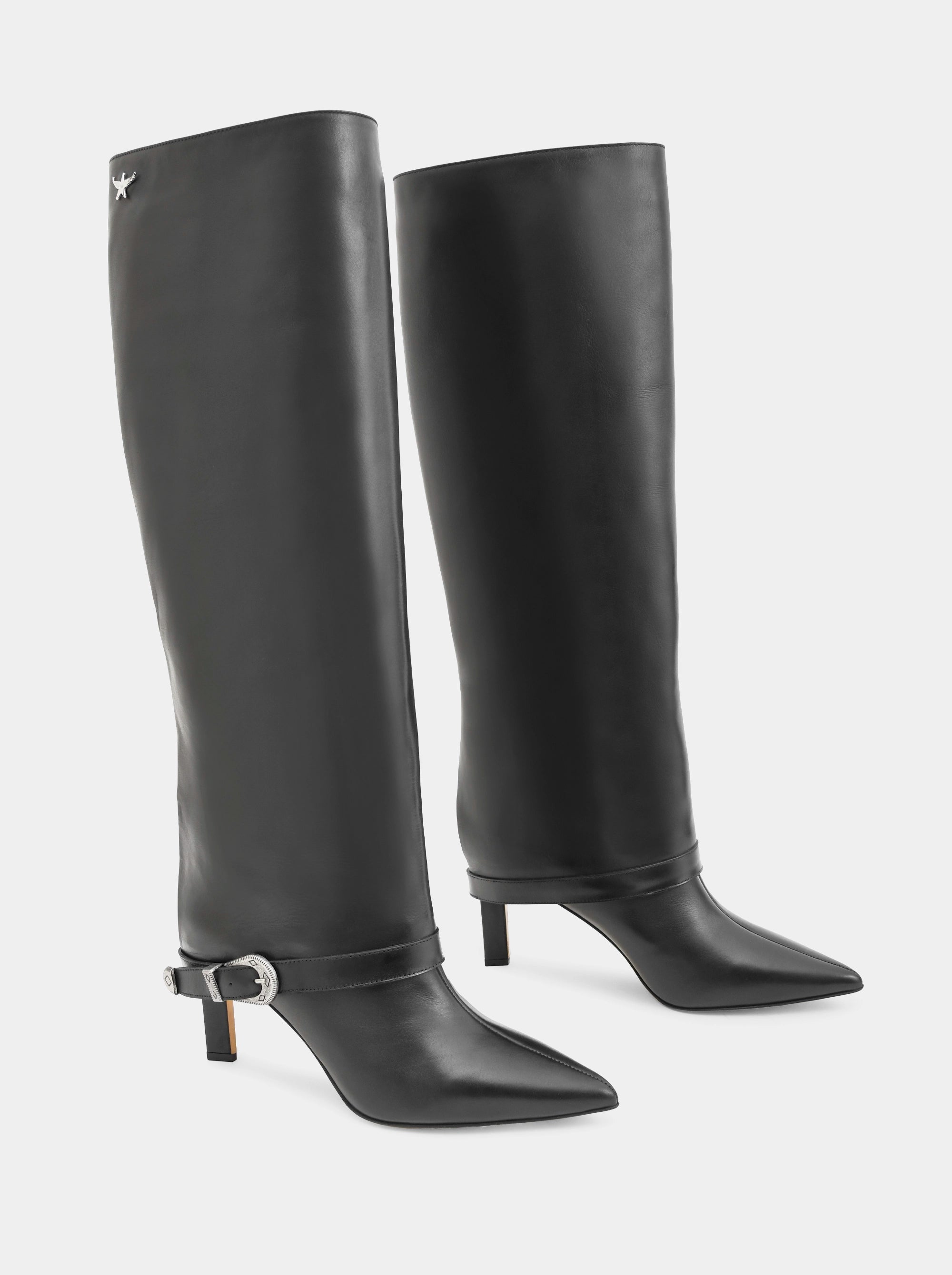 TROTTER BLACK LEATHER BOOTS