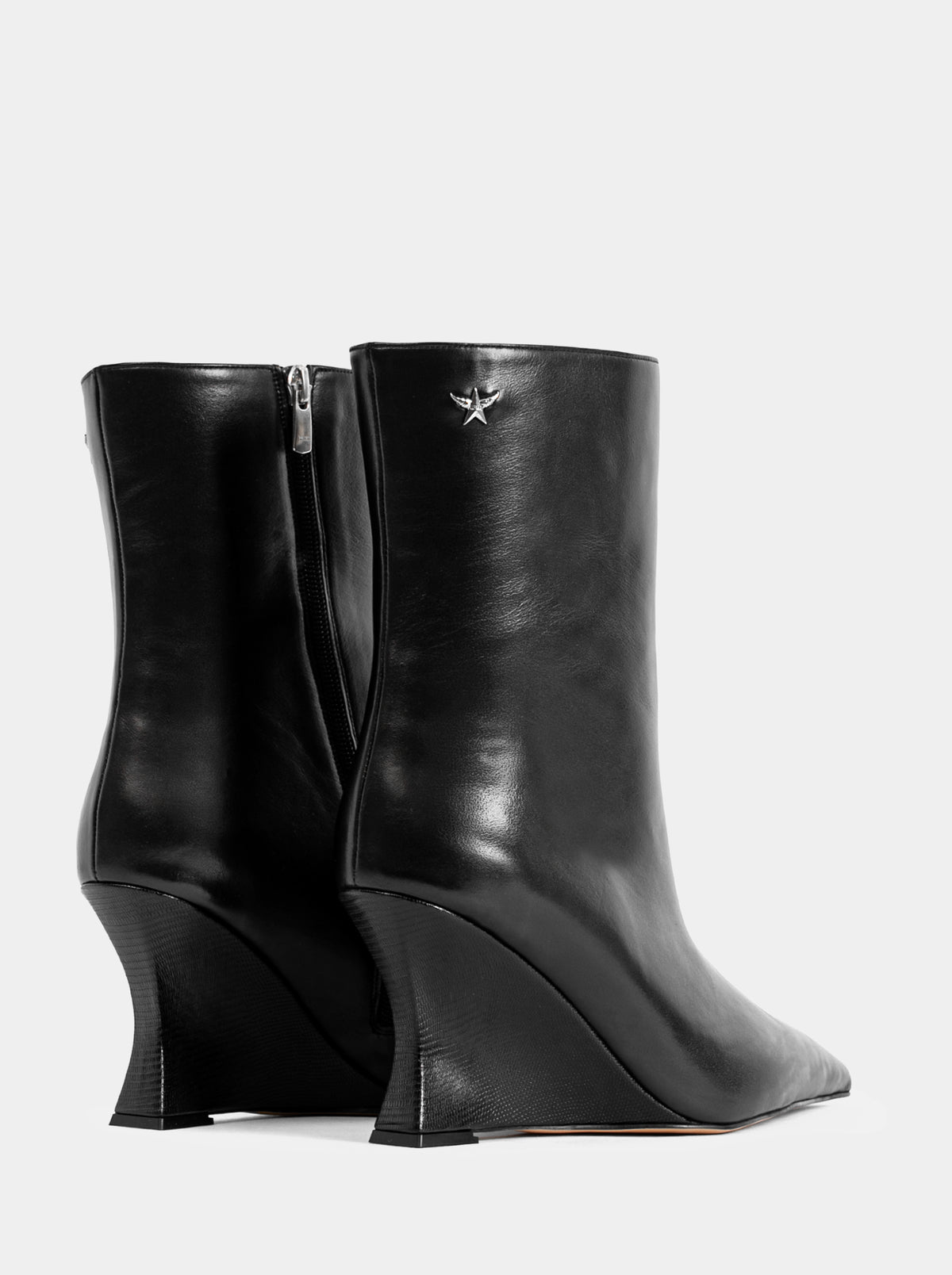 UMA BLACK LEATHER BOOTS