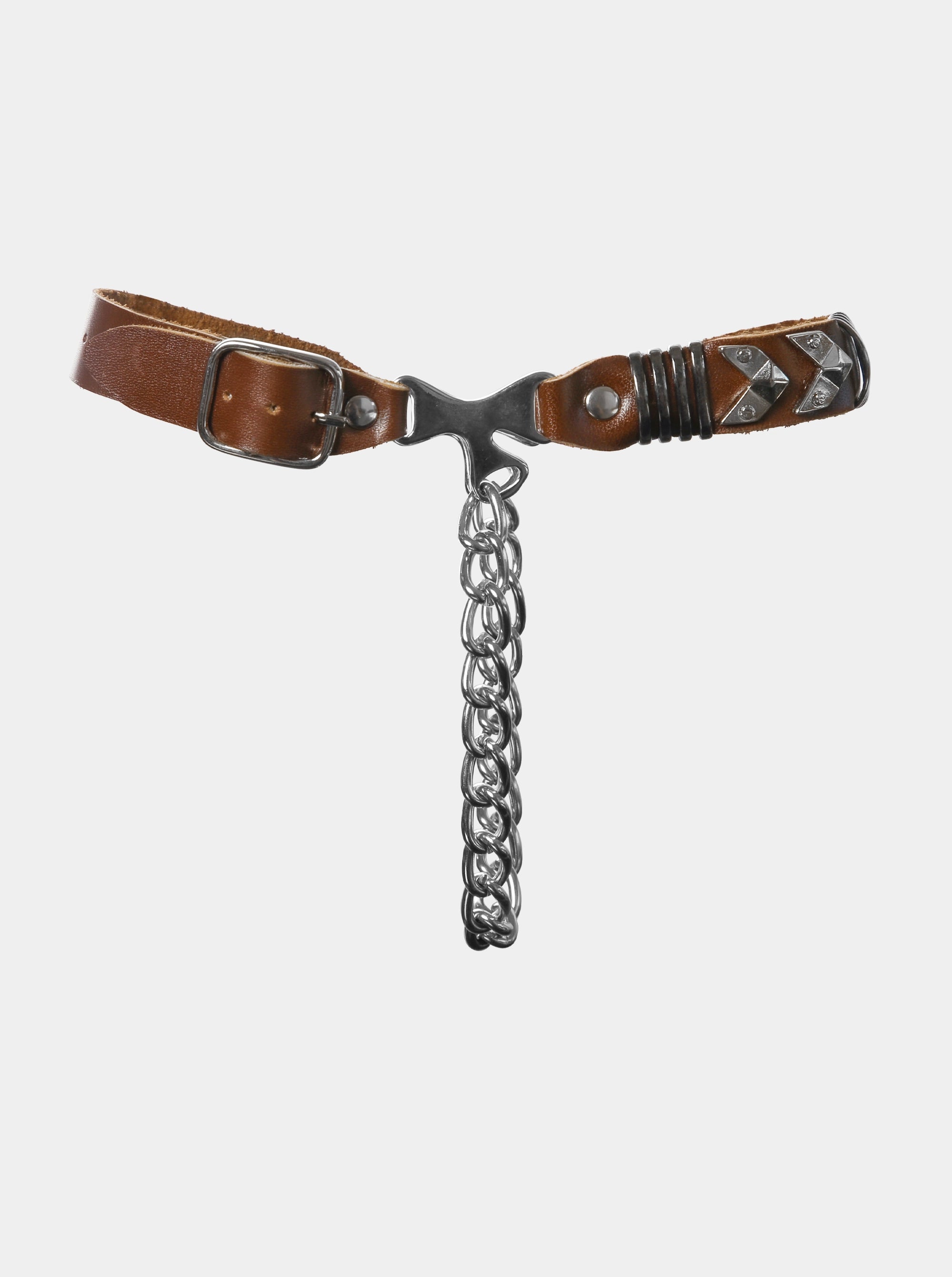 UNIQUE BROWN LEATHER BELT