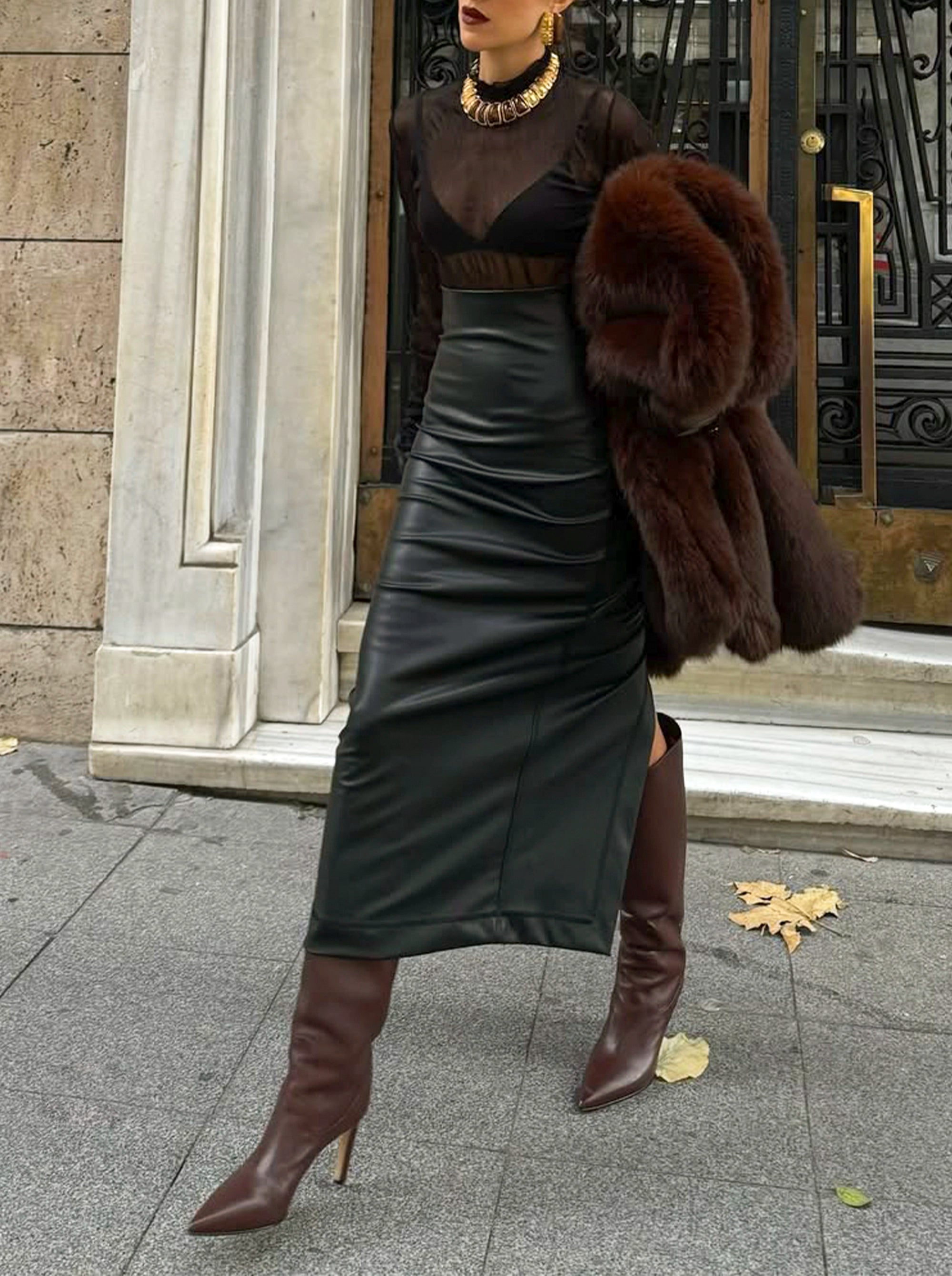 VISCA BROWN LEATHER BOOTS
