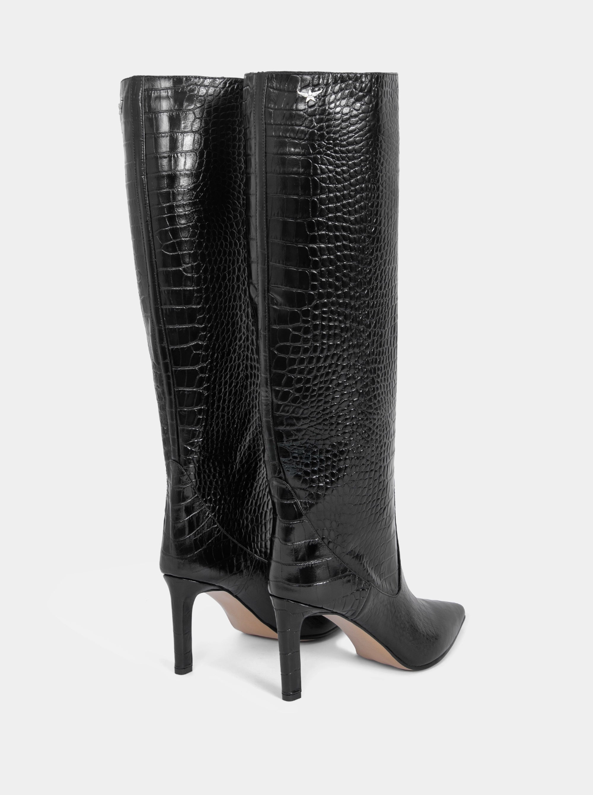 VISCA BLACK CROCO BOOTS