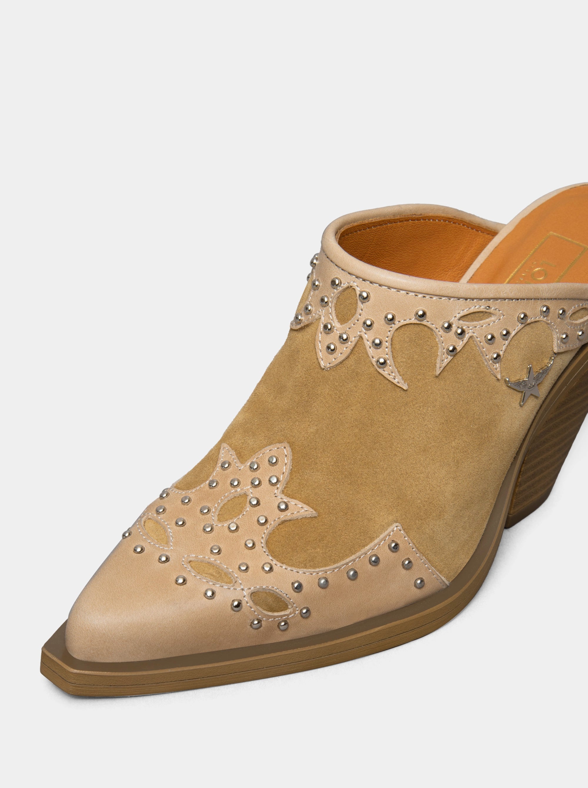 VIVA CAMEL SUEDE MULES SLIPPERS