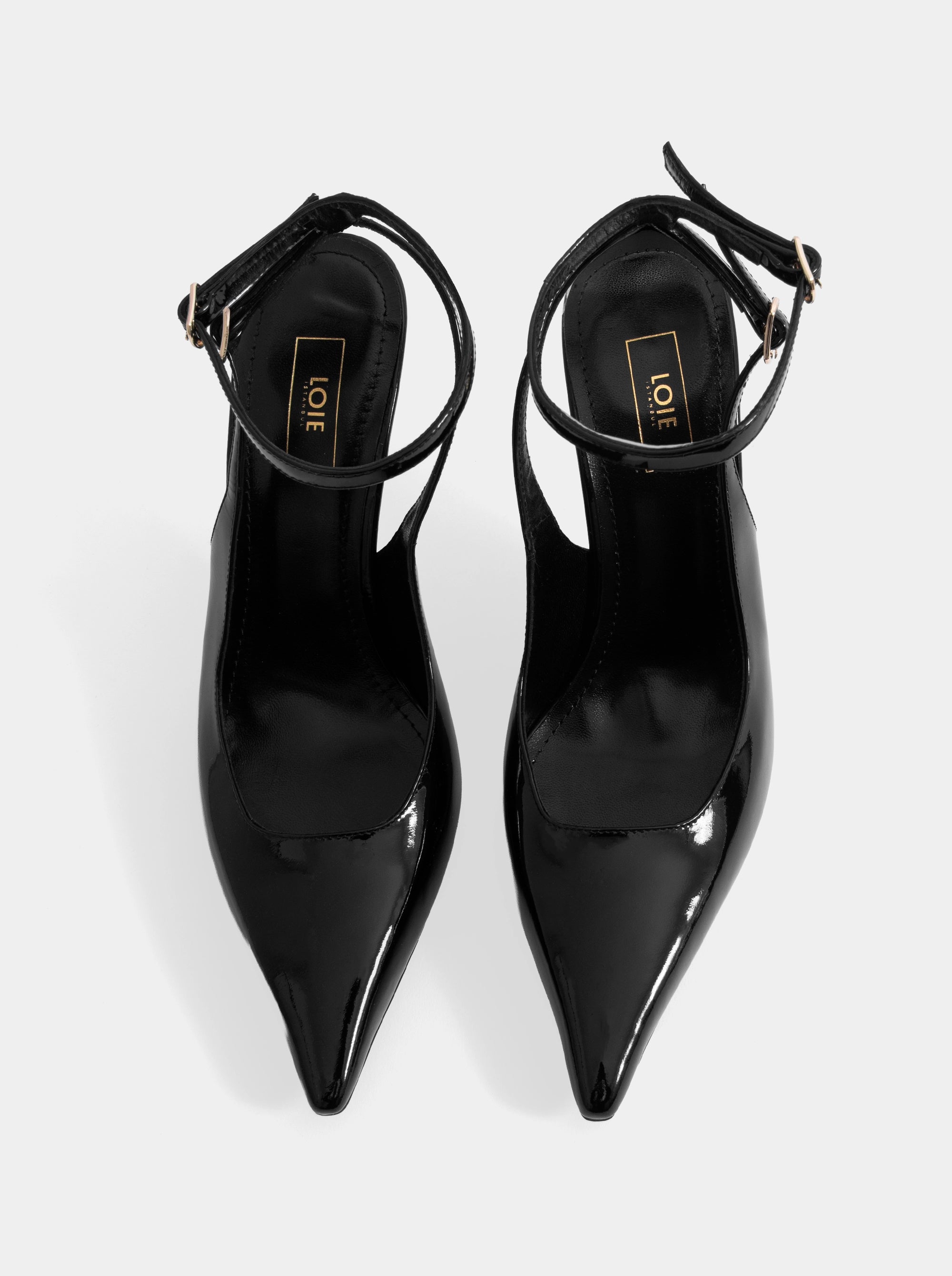 WANDA BLACK PATENT PUMPS