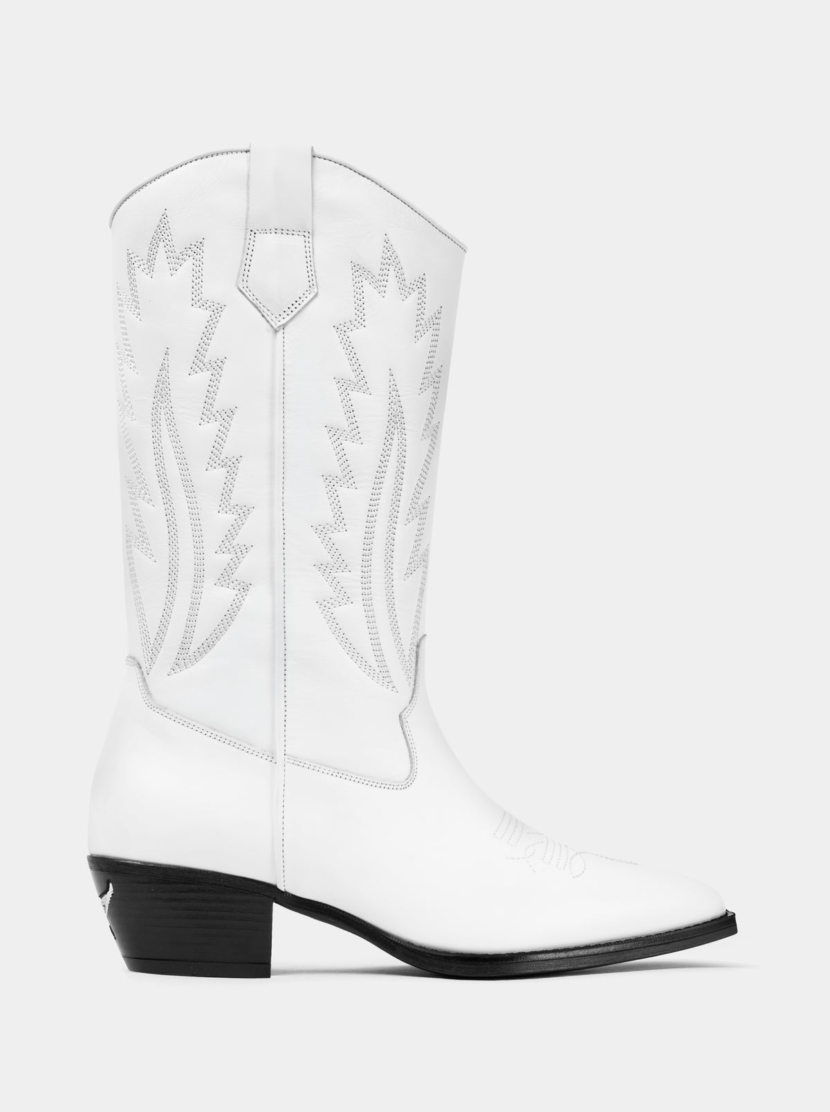 WEST MAS WHITE LEATHER BOOTS