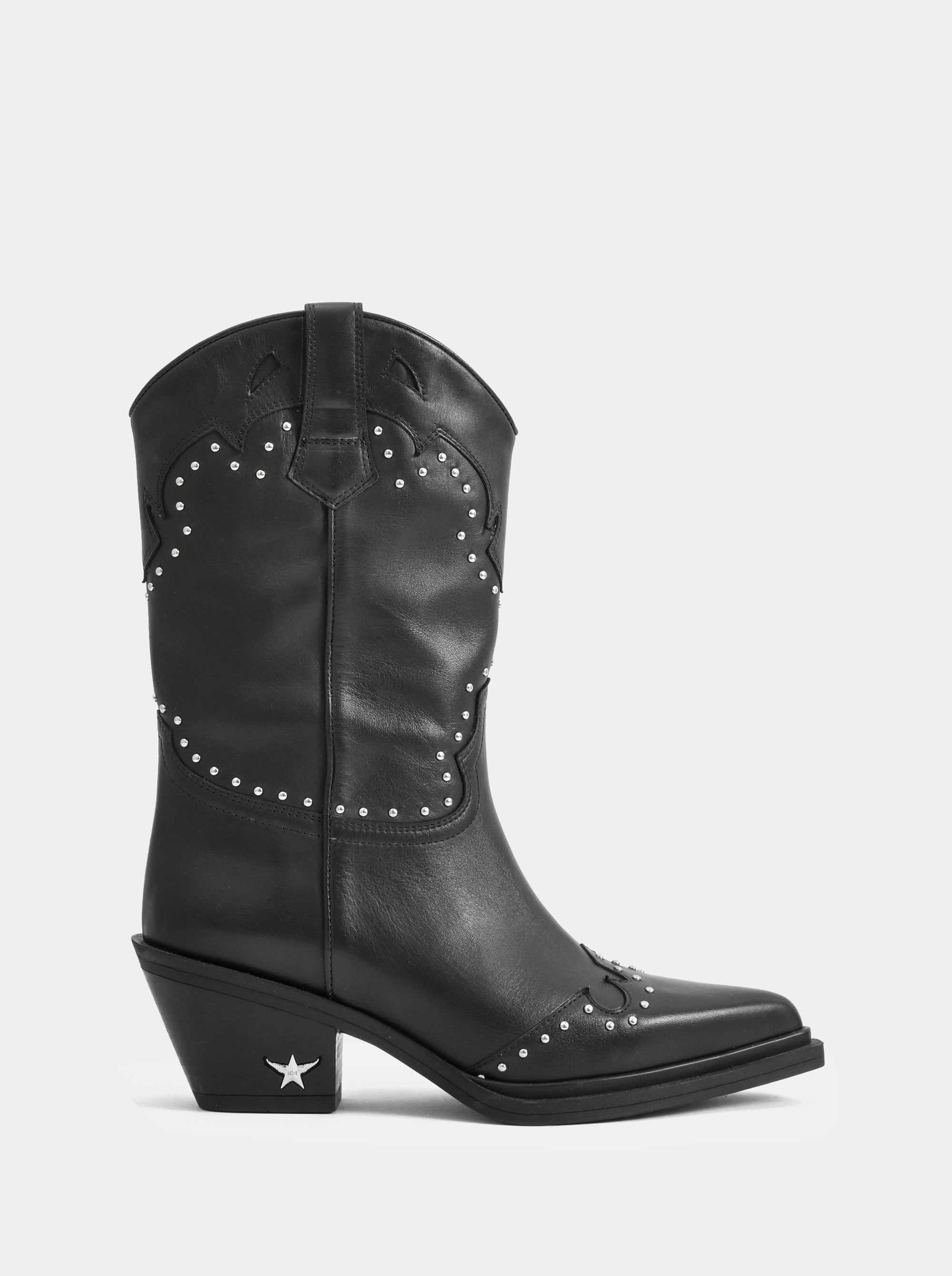 SM-07 BLACK LEATHER BOOTIES