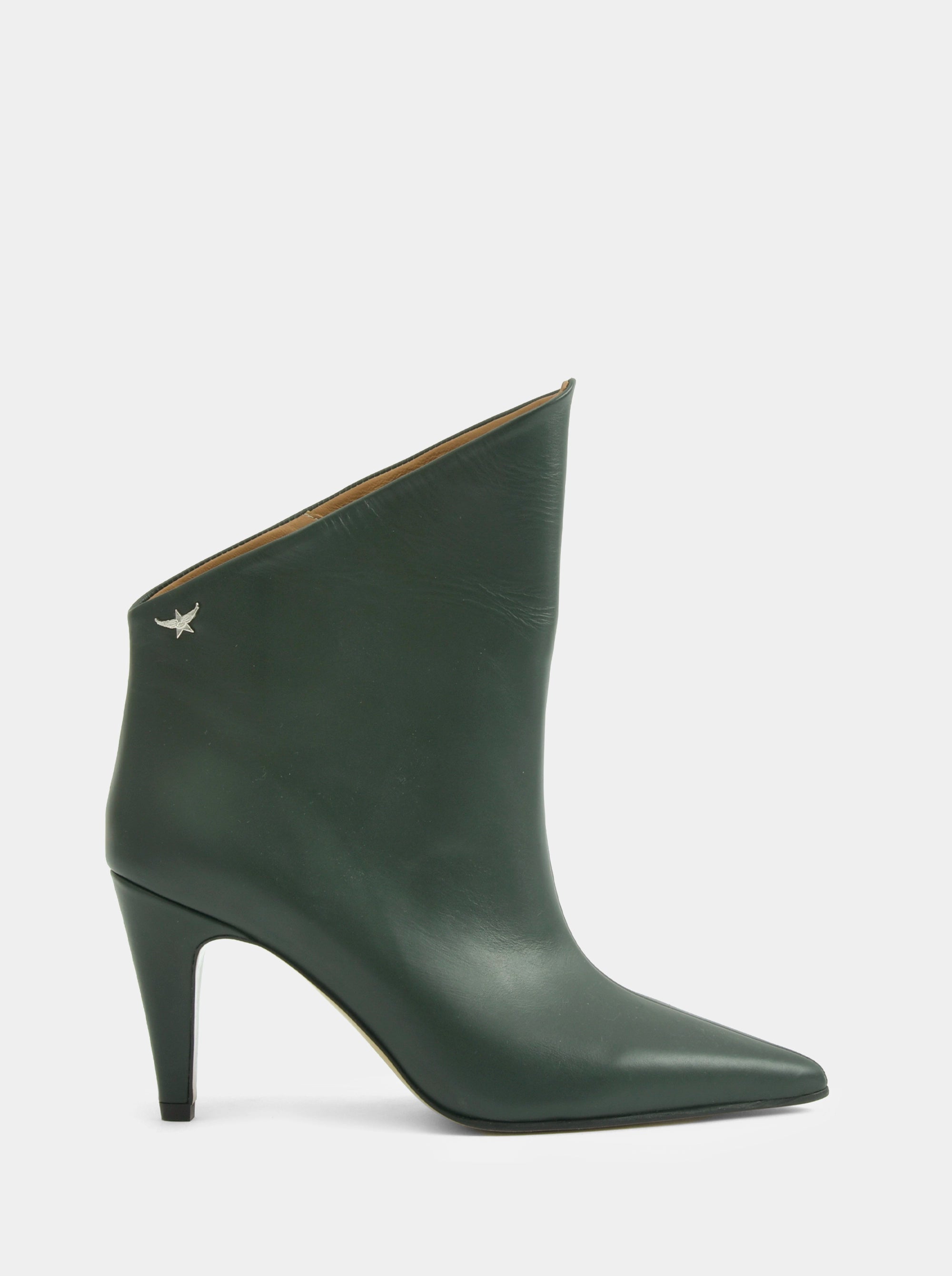 SM-13 GREEN LEATHER BOOTIES