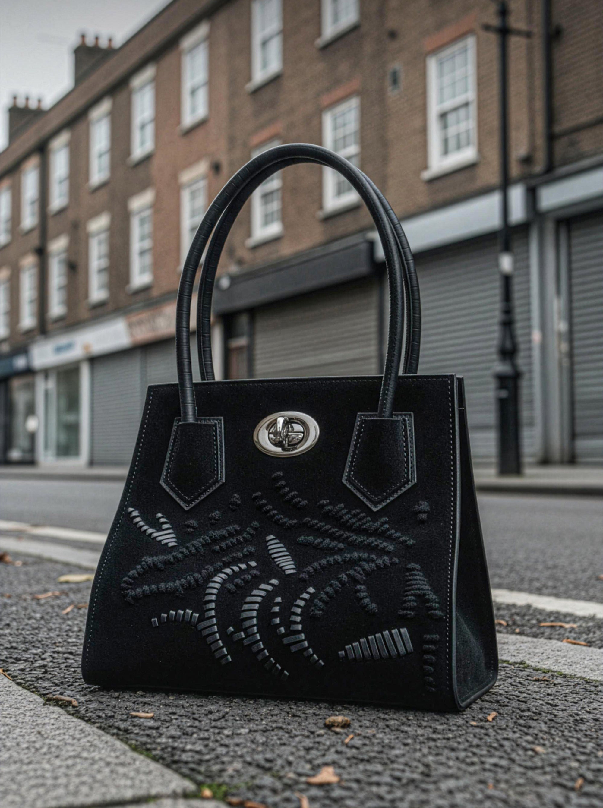 ESSENTIAL BLACK SUEDE BAG