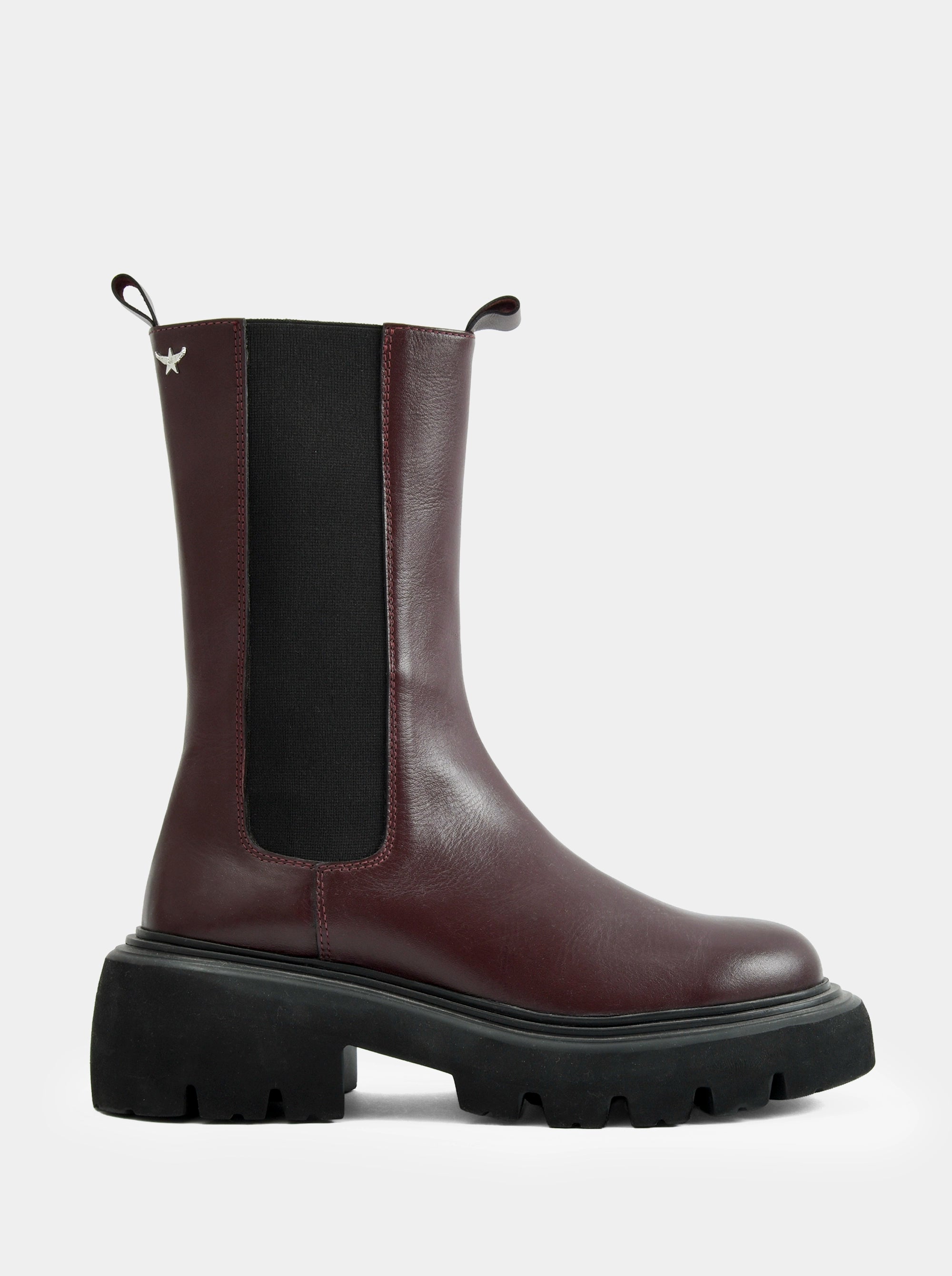 SM-12 BURGUNDY LEATHER BOOTIES