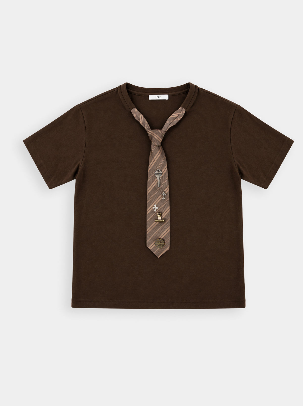 TX-120 TIE BROWN T-SHIRT