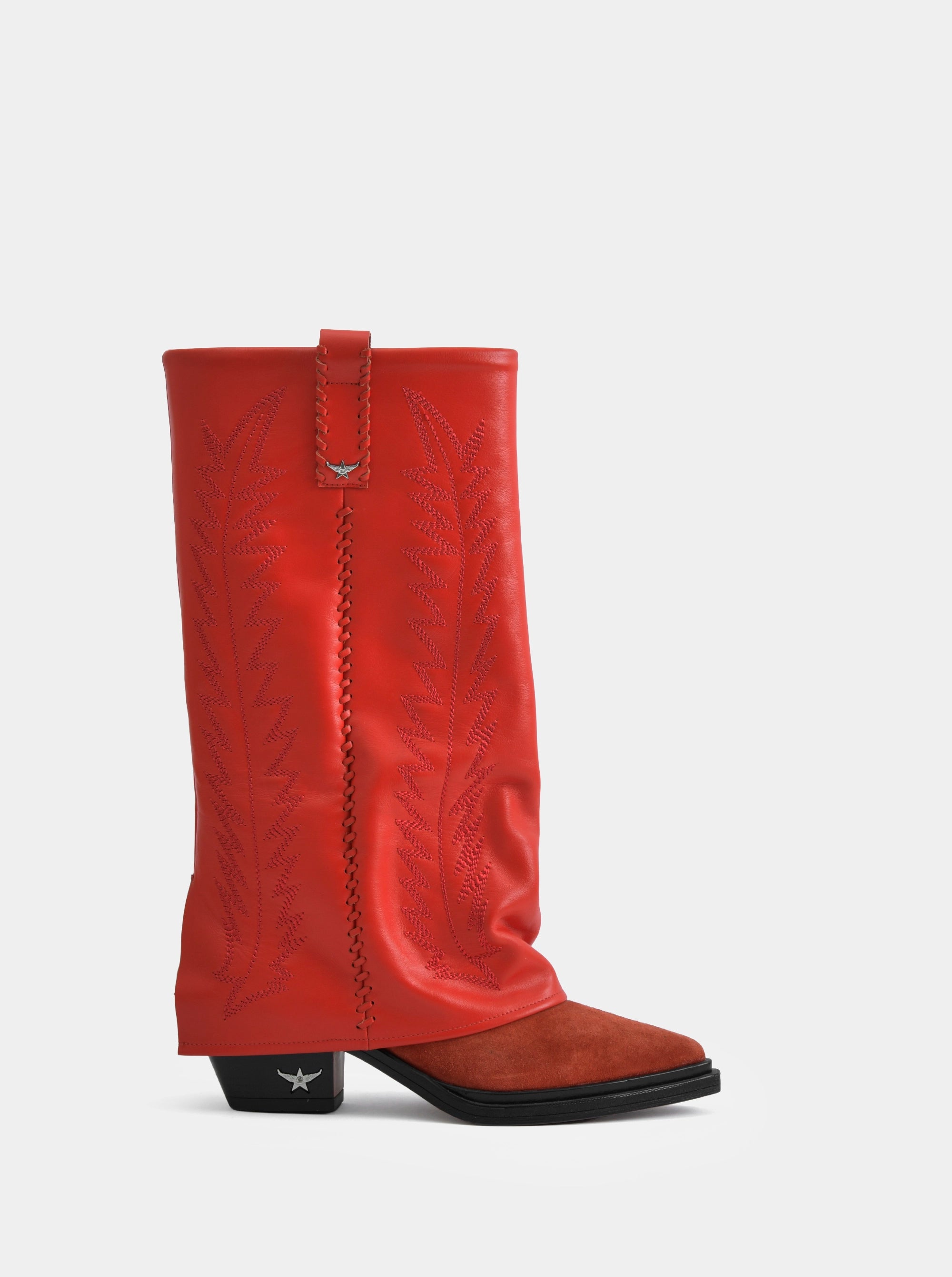 SM-14 RED LEATHER BOOTS